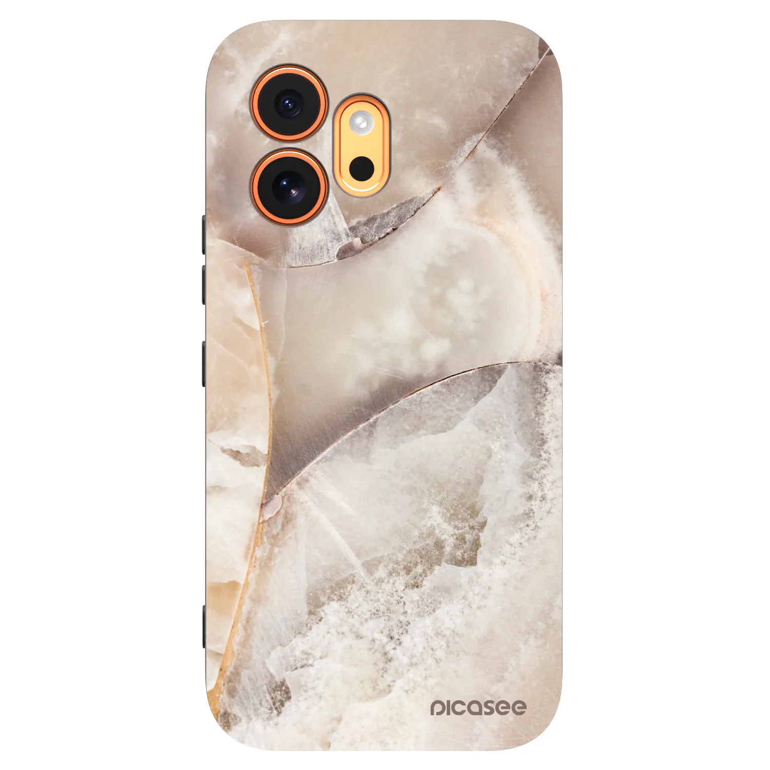 Picasee Μαύρη θήκη σιλικόνης για Honor 600 - Cream marble