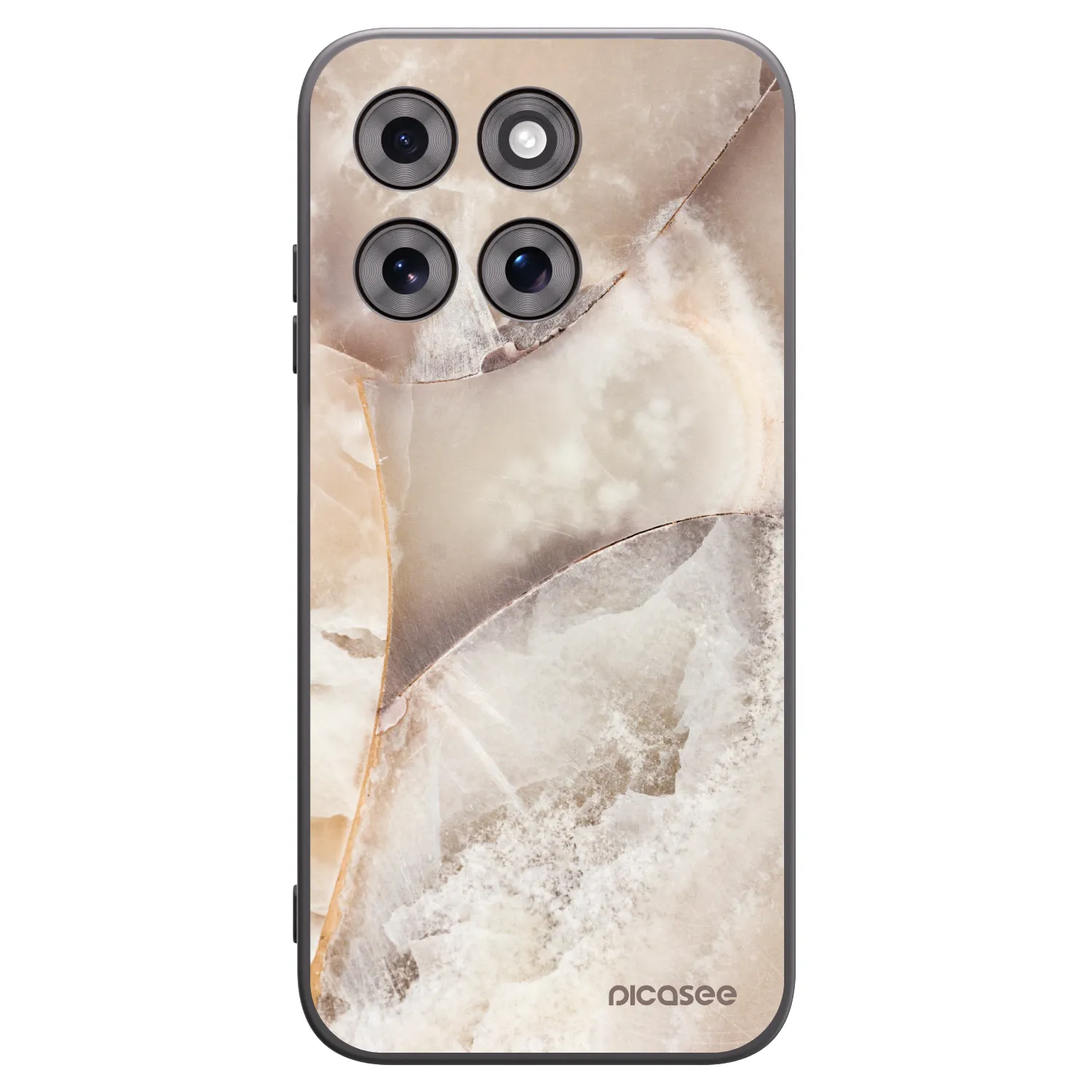 Picasee Μαύρη θήκη σιλικόνης για Motorola Moto G77 - Cream marble