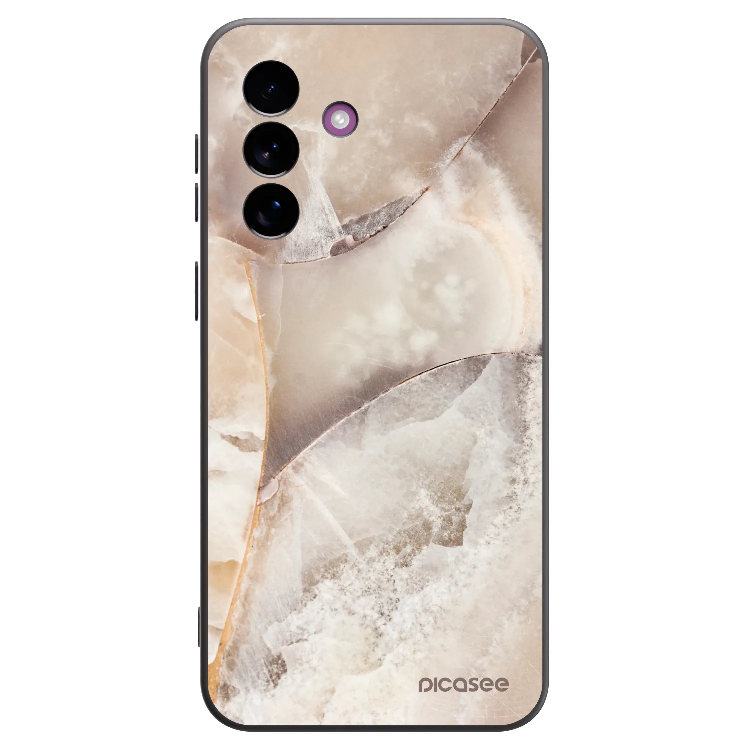 Picasee Μαύρη θήκη σιλικόνης για Samsung Galaxy A37 - Cream marble