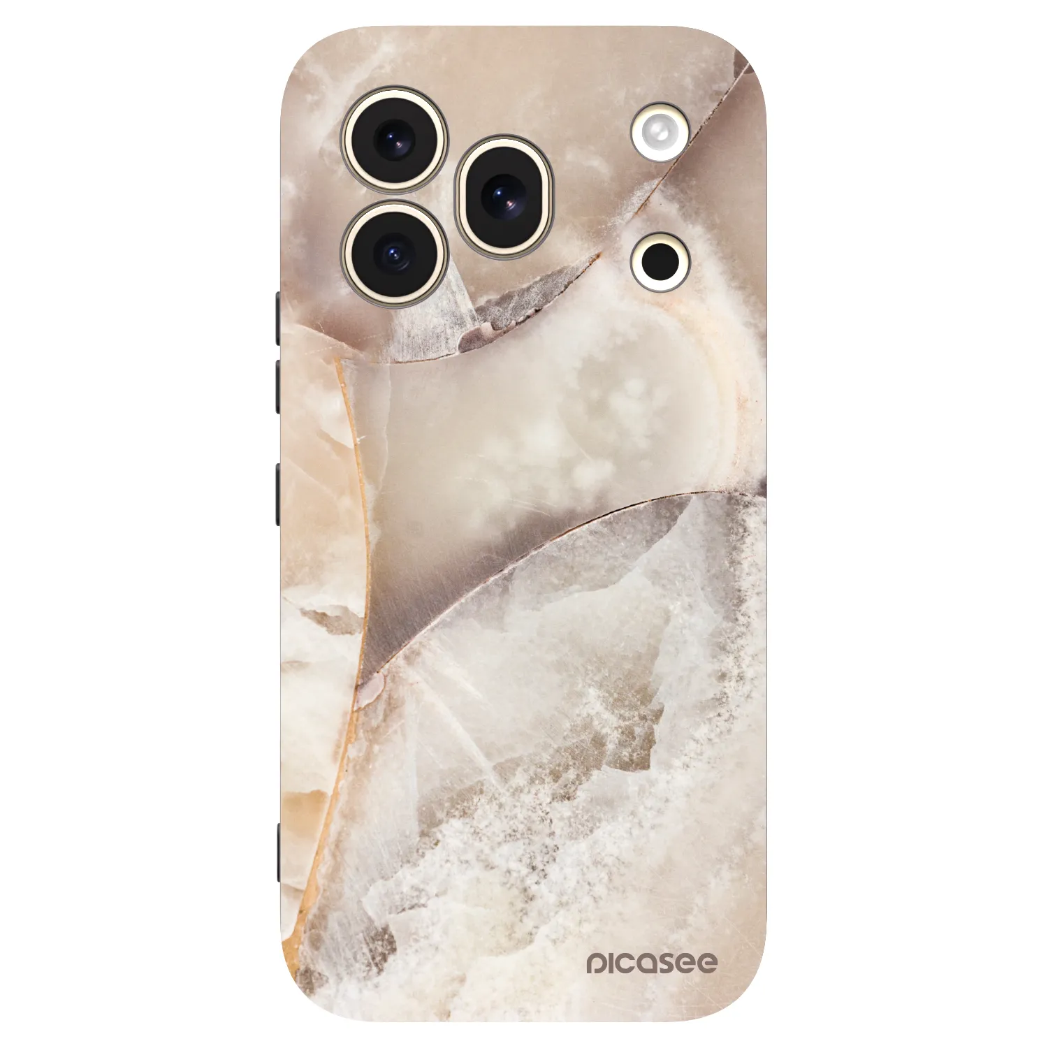 Picasee Μαύρη θήκη σιλικόνης για Honor 600 Pro - Cream marble