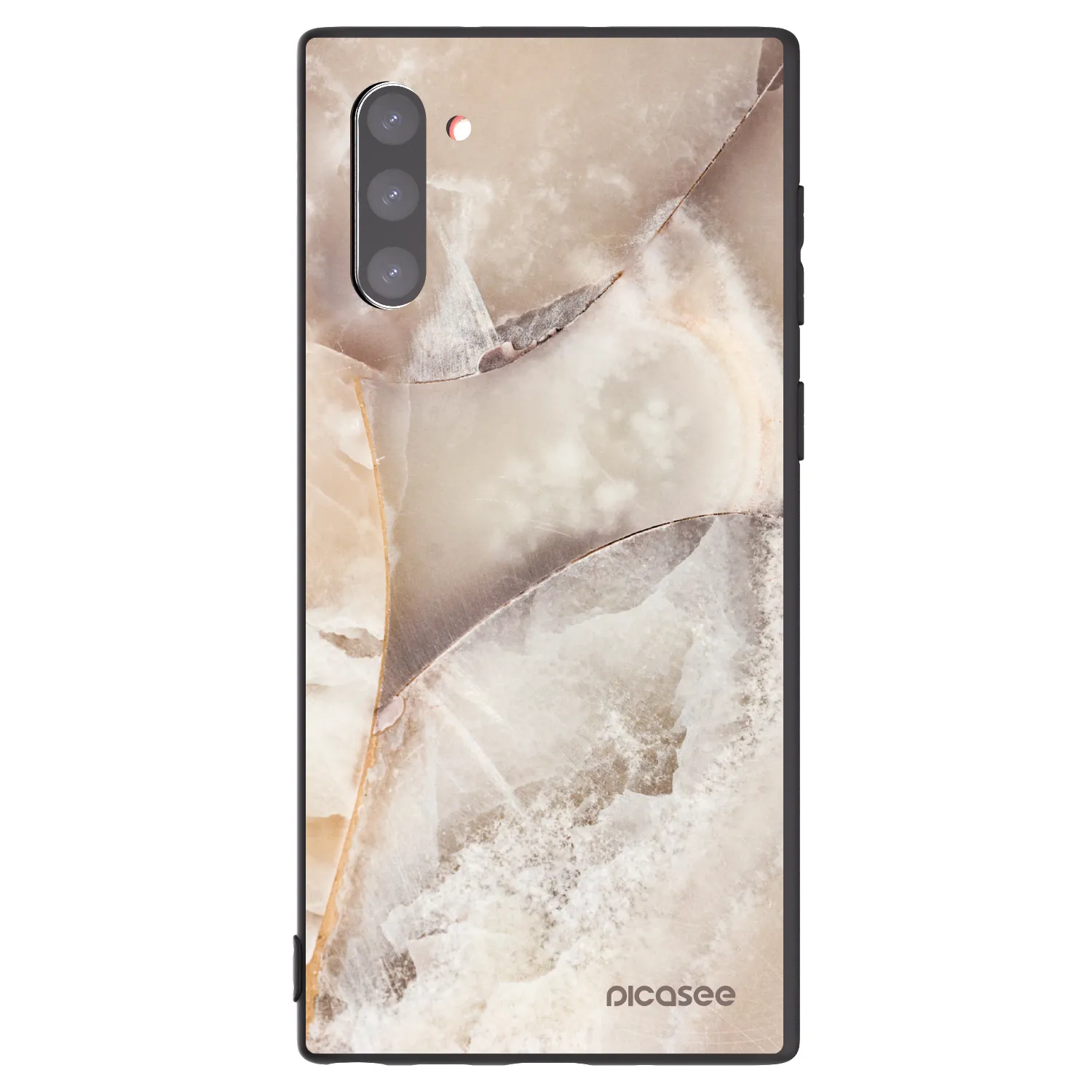 Picasee Μαύρη θήκη σιλικόνης για Samsung Galaxy Note 10 N970F - Cream marble