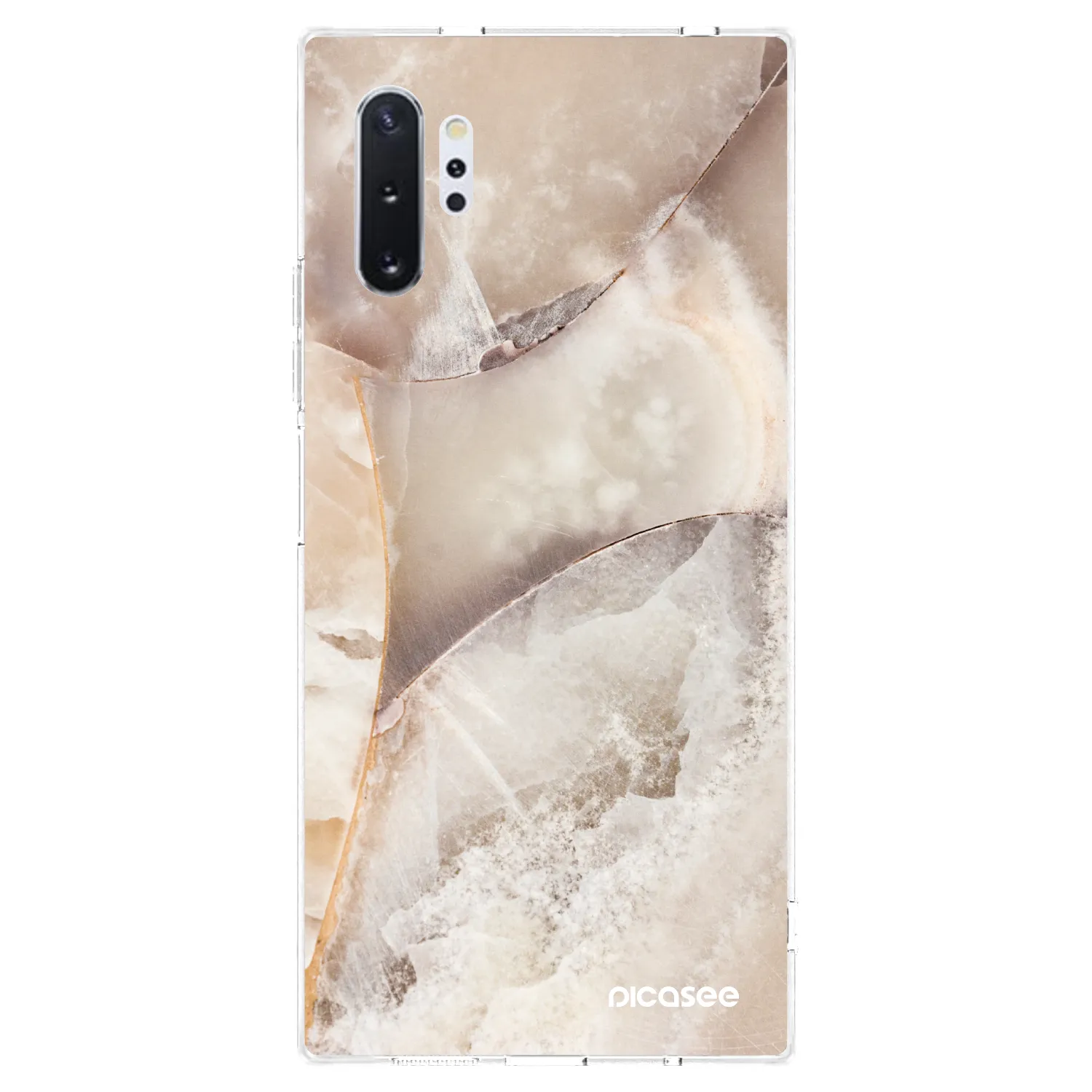 Picasee διαφανής θήκη σιλικόνης Samsung Galaxy Note 10+ N975F - Cream marble