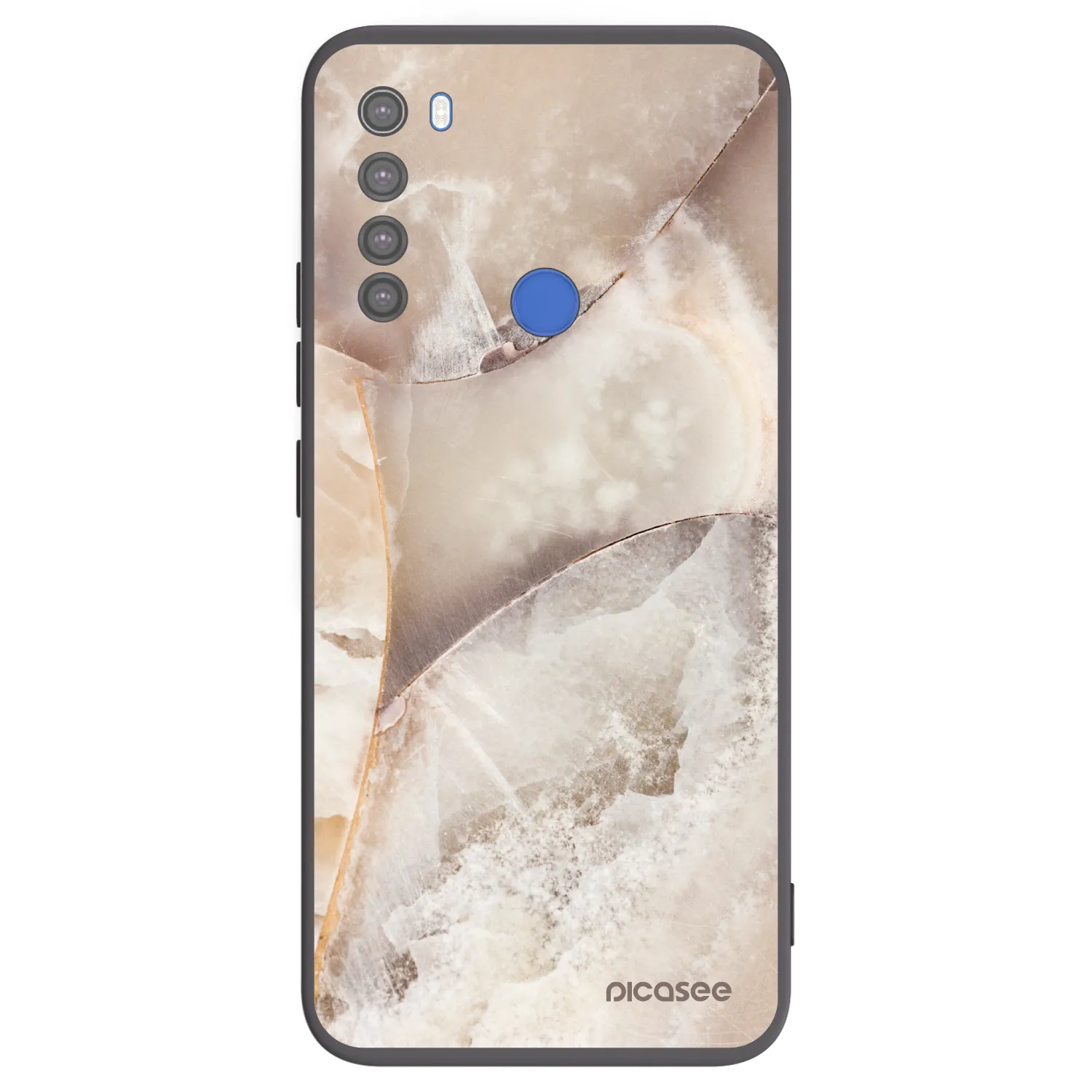 Picasee Μαύρη θήκη σιλικόνης για Xiaomi Redmi Note 8T - Cream marble