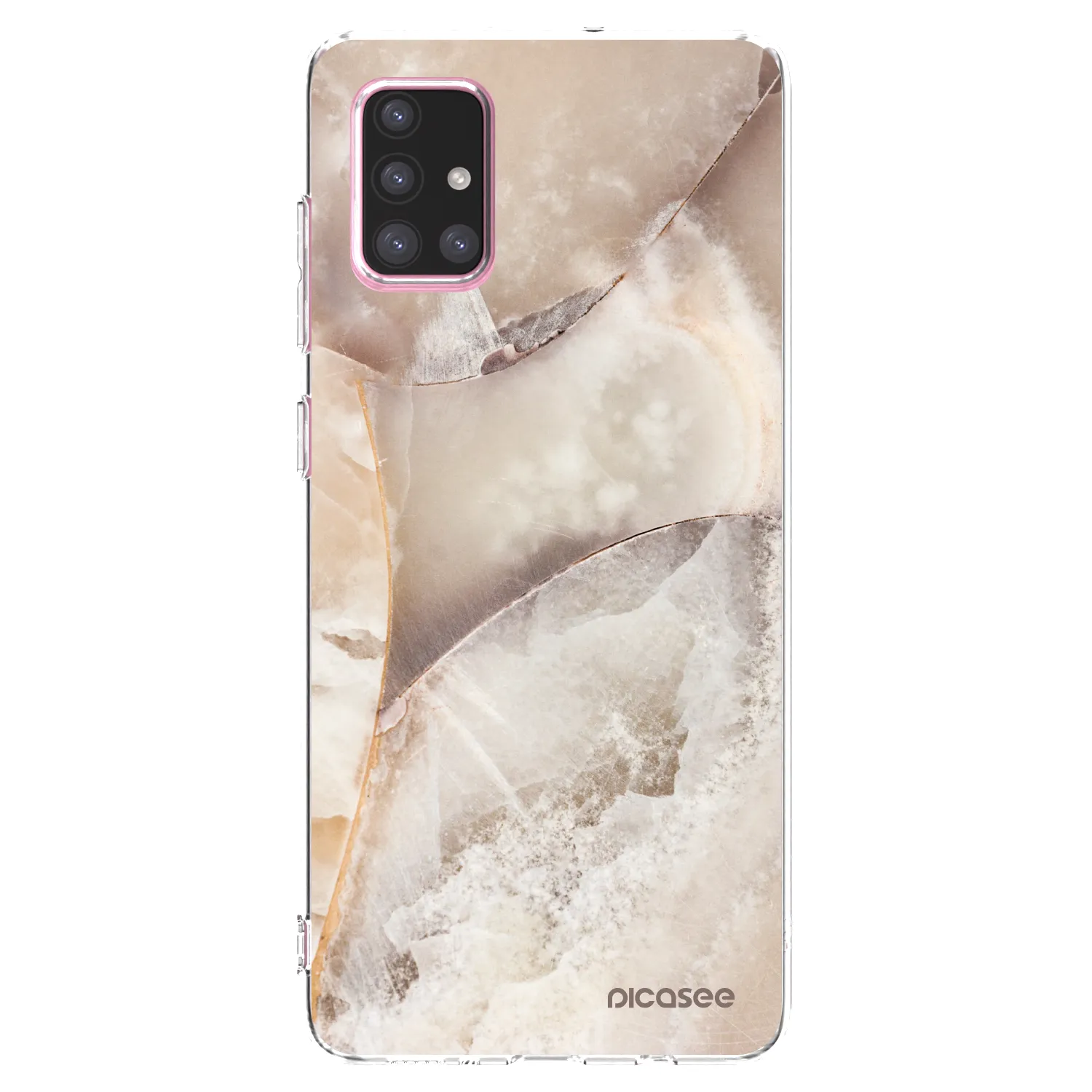 Picasee διαφανής θήκη σιλικόνης Samsung Galaxy A71 A715F - Cream marble