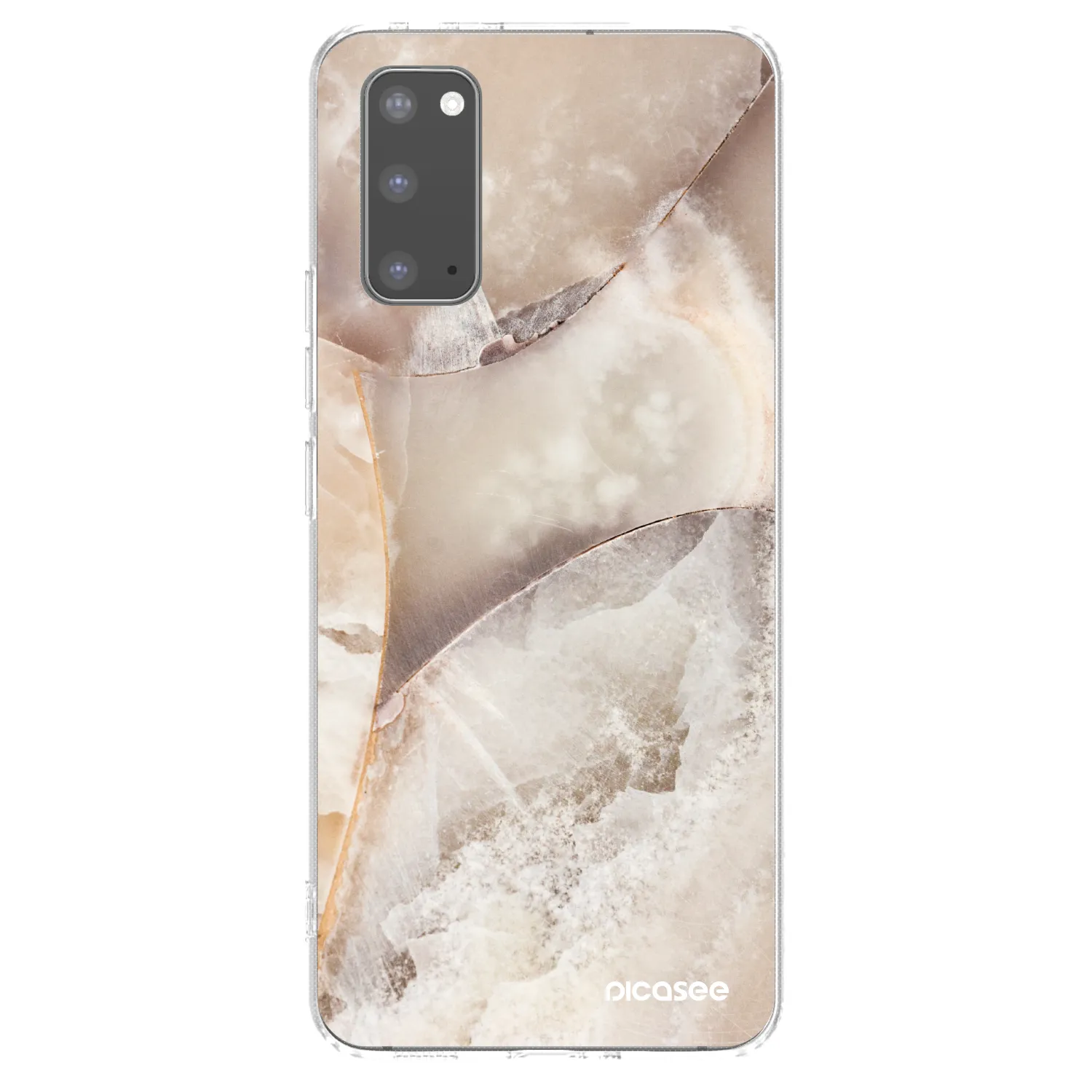 Picasee διαφανής θήκη σιλικόνης Samsung Galaxy S20 G980F - Cream marble