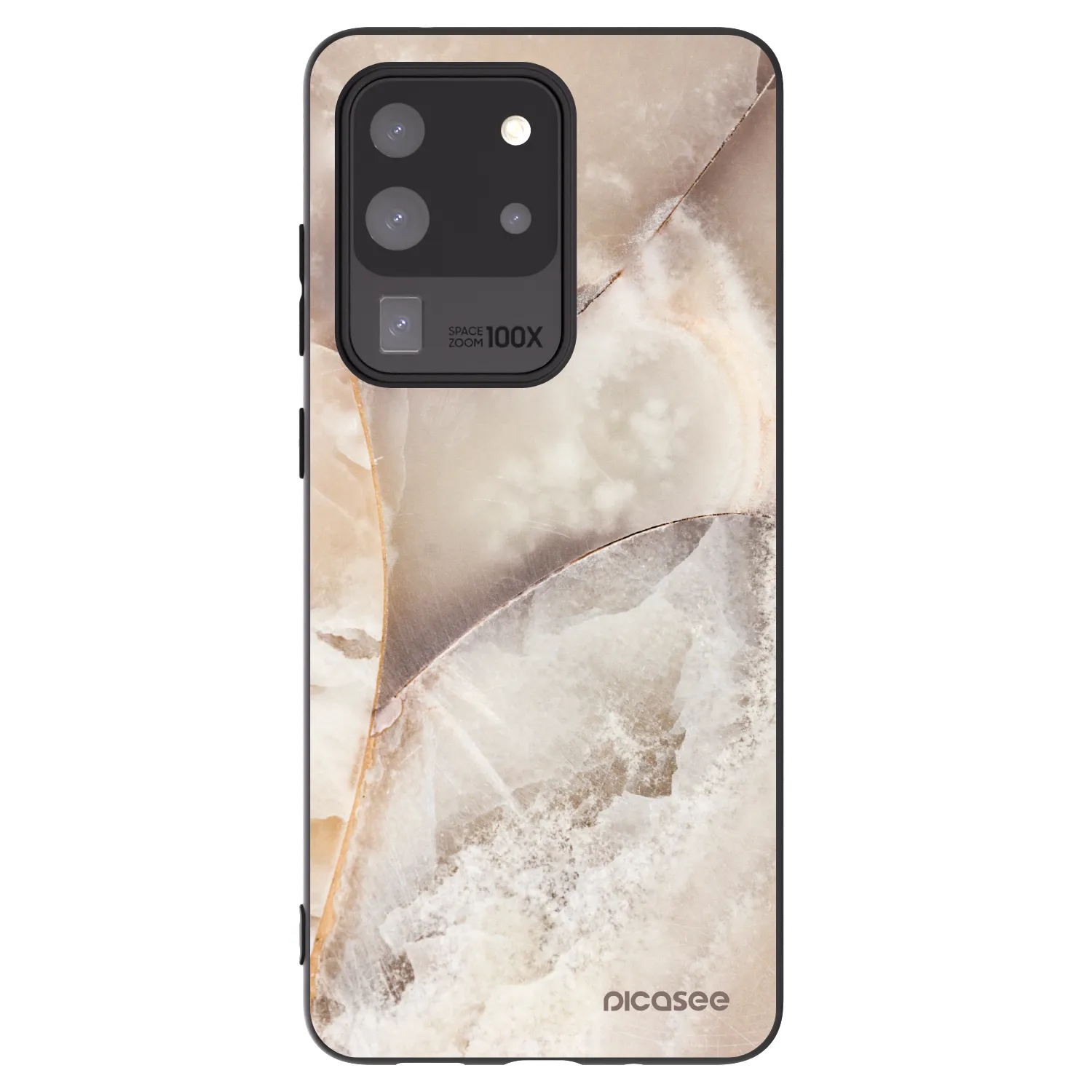 Picasee Μαύρη θήκη σιλικόνης για Samsung Galaxy S20 Ultra 5G G988F - Cream marble