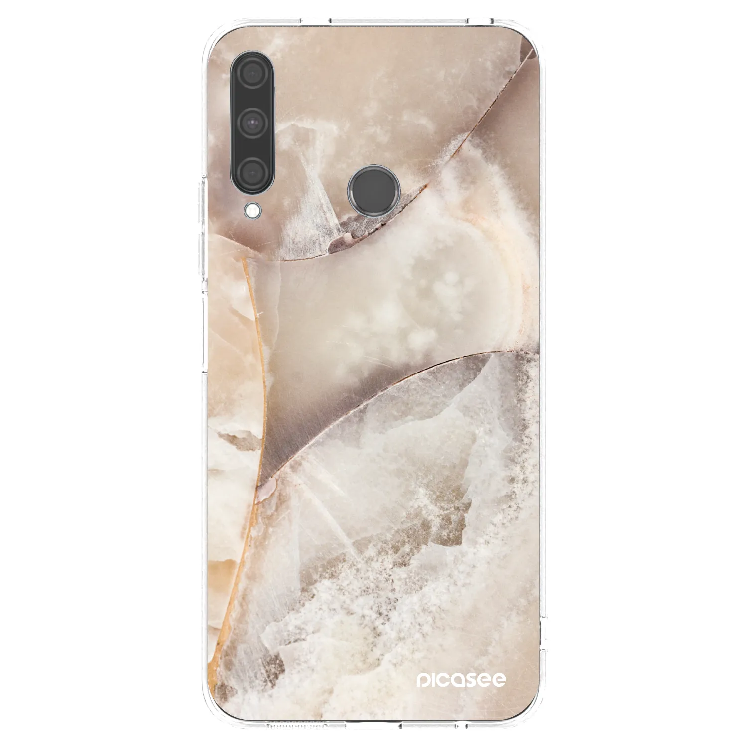 Picasee διαφανής θήκη σιλικόνης Huawei P40 Lite E - Cream marble