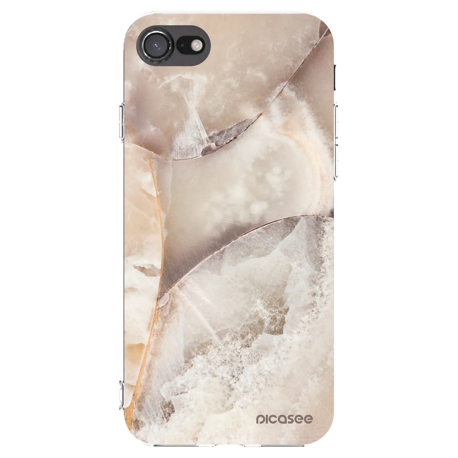 Picasee διαφανής θήκη σιλικόνης Apple iPhone SE 2020 - Cream marble