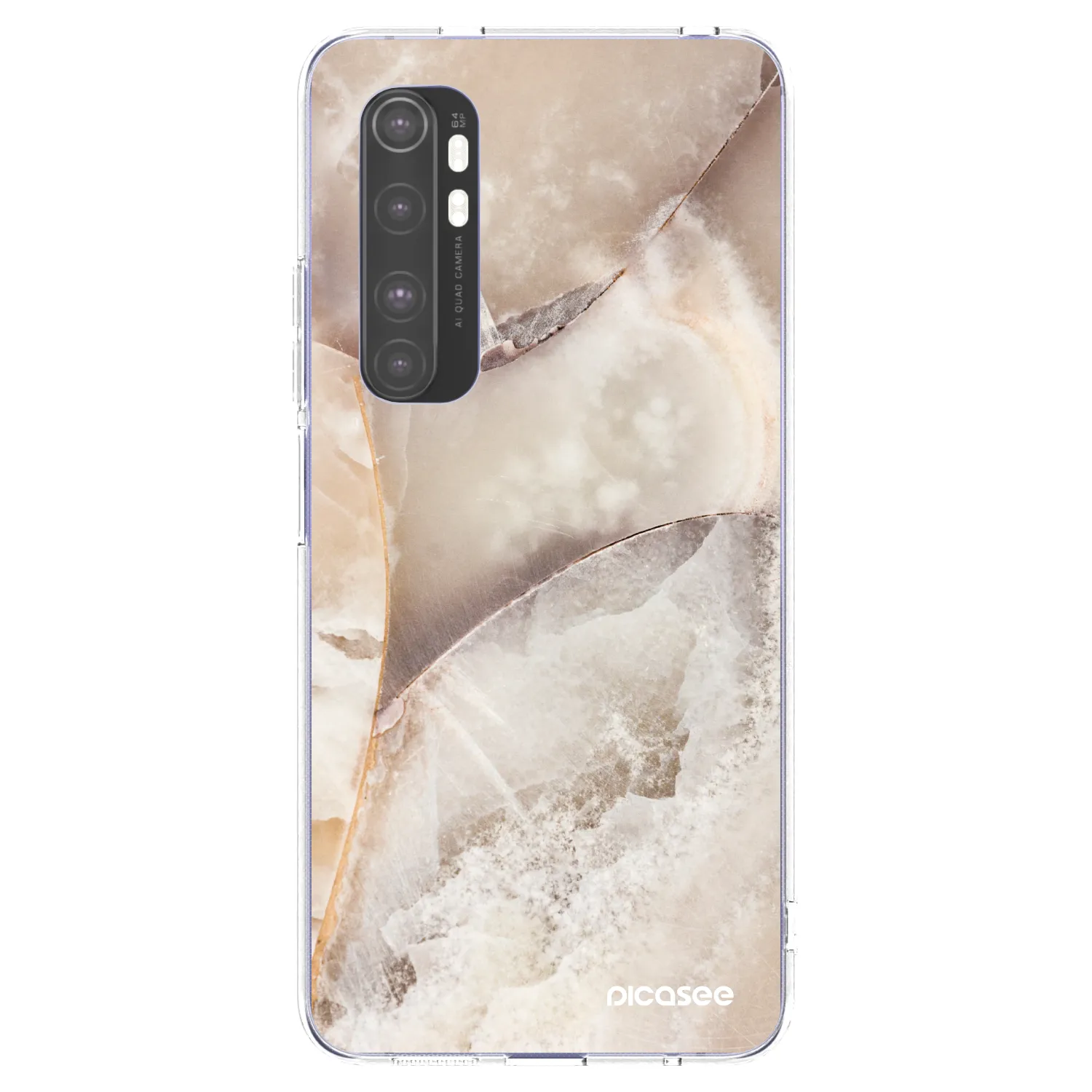 Picasee διαφανής θήκη σιλικόνης Xiaomi Mi Note 10 Lite - Cream marble