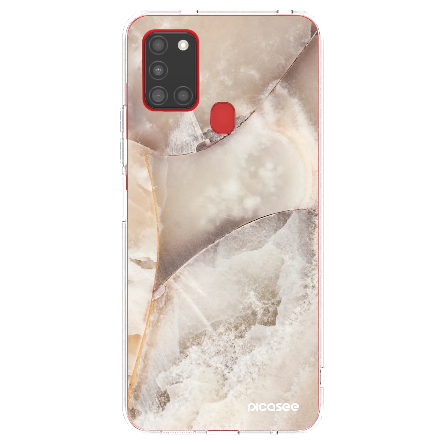 Picasee διαφανής θήκη σιλικόνης Samsung Galaxy A21s - Cream marble