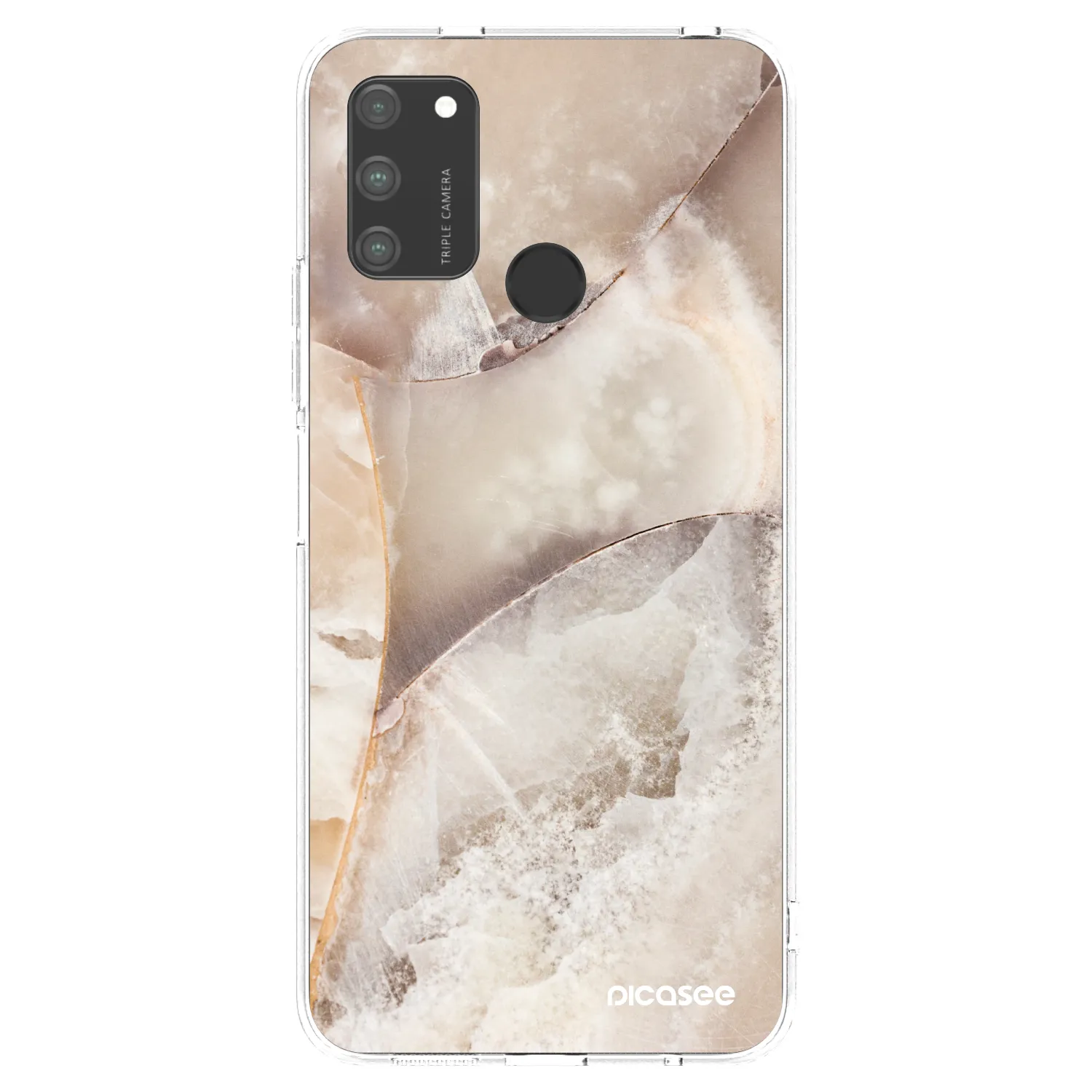 Picasee διαφανής θήκη σιλικόνης Honor 9A - Cream marble