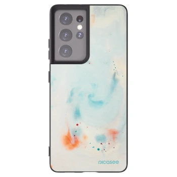 Picasee Μαύρη θήκη σιλικόνης για Samsung Galaxy S21 Ultra 5G G998B - Splash