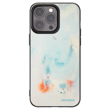 Picasee Μαύρη θήκη σιλικόνης για Apple iPhone 15 Pro Max - Splash
