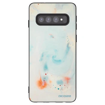 Picasee Μαύρη θήκη σιλικόνης για Samsung Galaxy S10 G973 - Splash