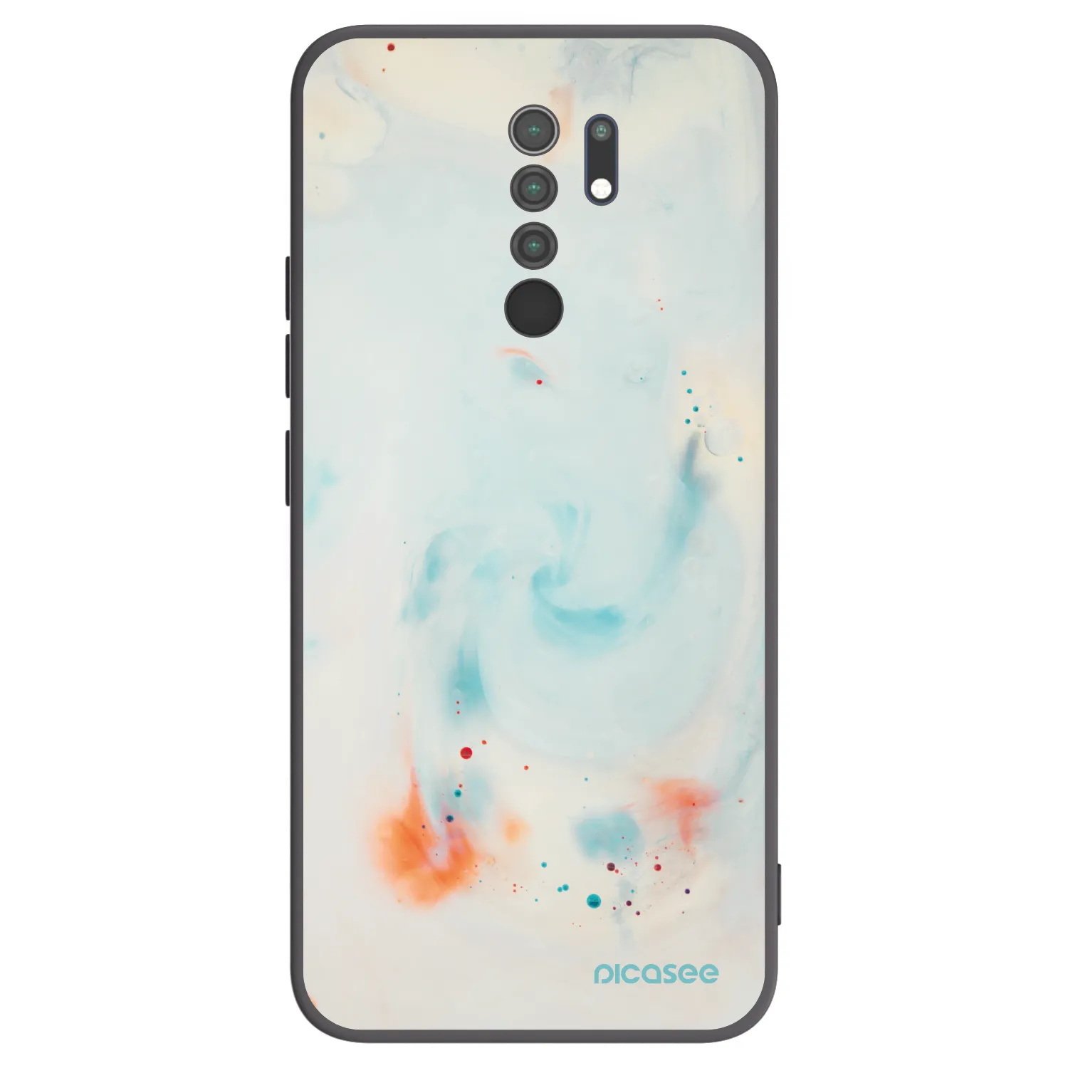 Picasee Μαύρη θήκη σιλικόνης για Xiaomi Redmi 9 - Splash