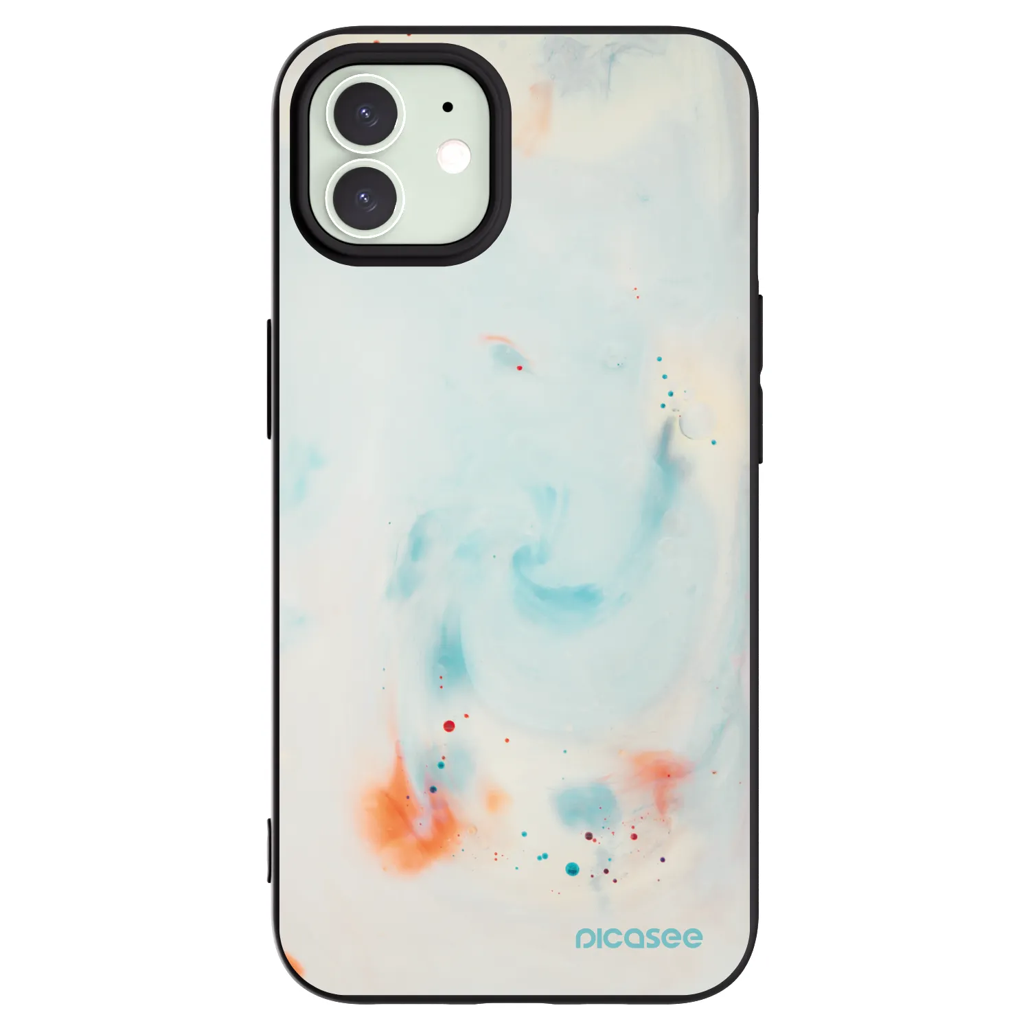 Picasee Μαύρη θήκη σιλικόνης για Apple iPhone 12 Pro - Splash