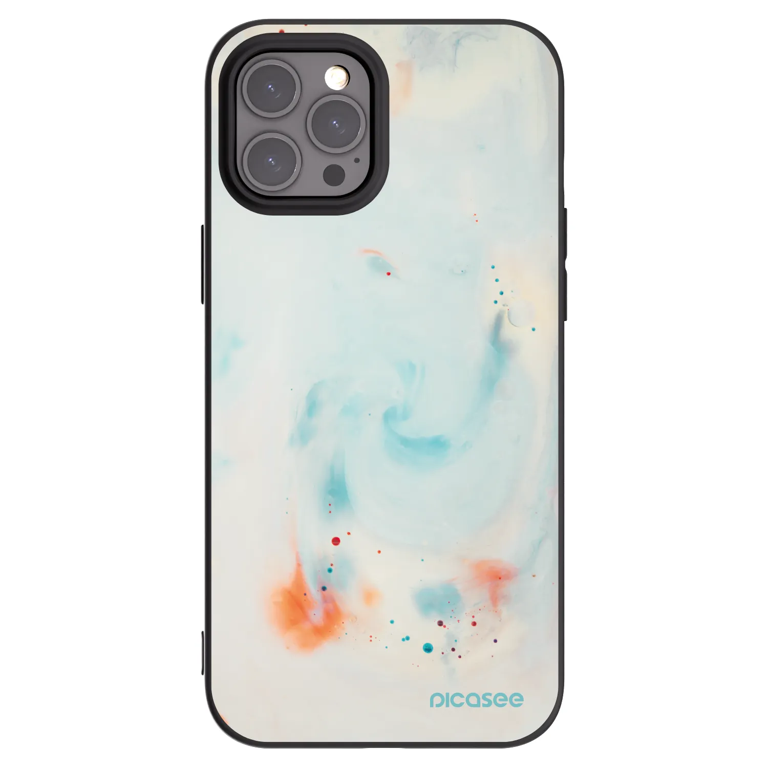 Picasee Μαύρη θήκη σιλικόνης για Apple iPhone 12 Pro Max - Splash