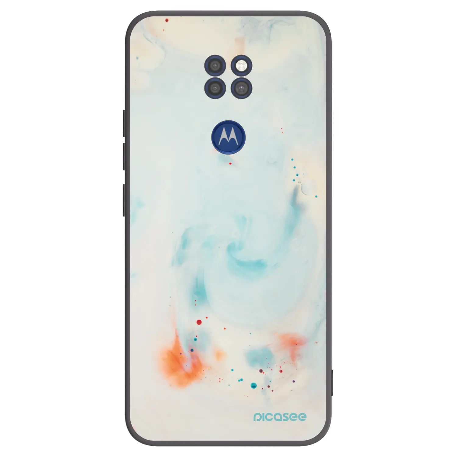 Picasee Μαύρη θήκη σιλικόνης για Motorola Moto G9 Play - Splash