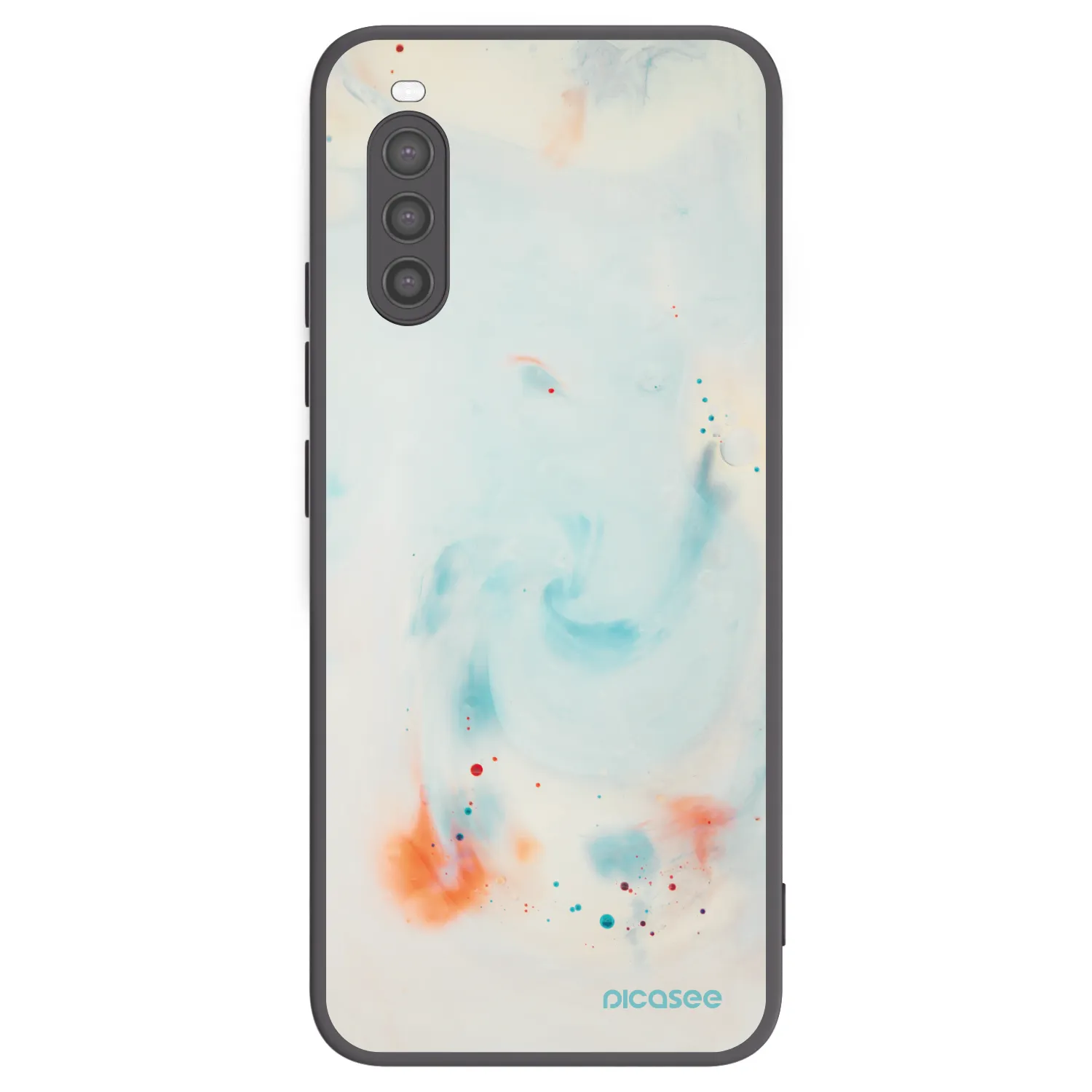 Picasee Μαύρη θήκη σιλικόνης για Sony Xperia 10 II - Splash