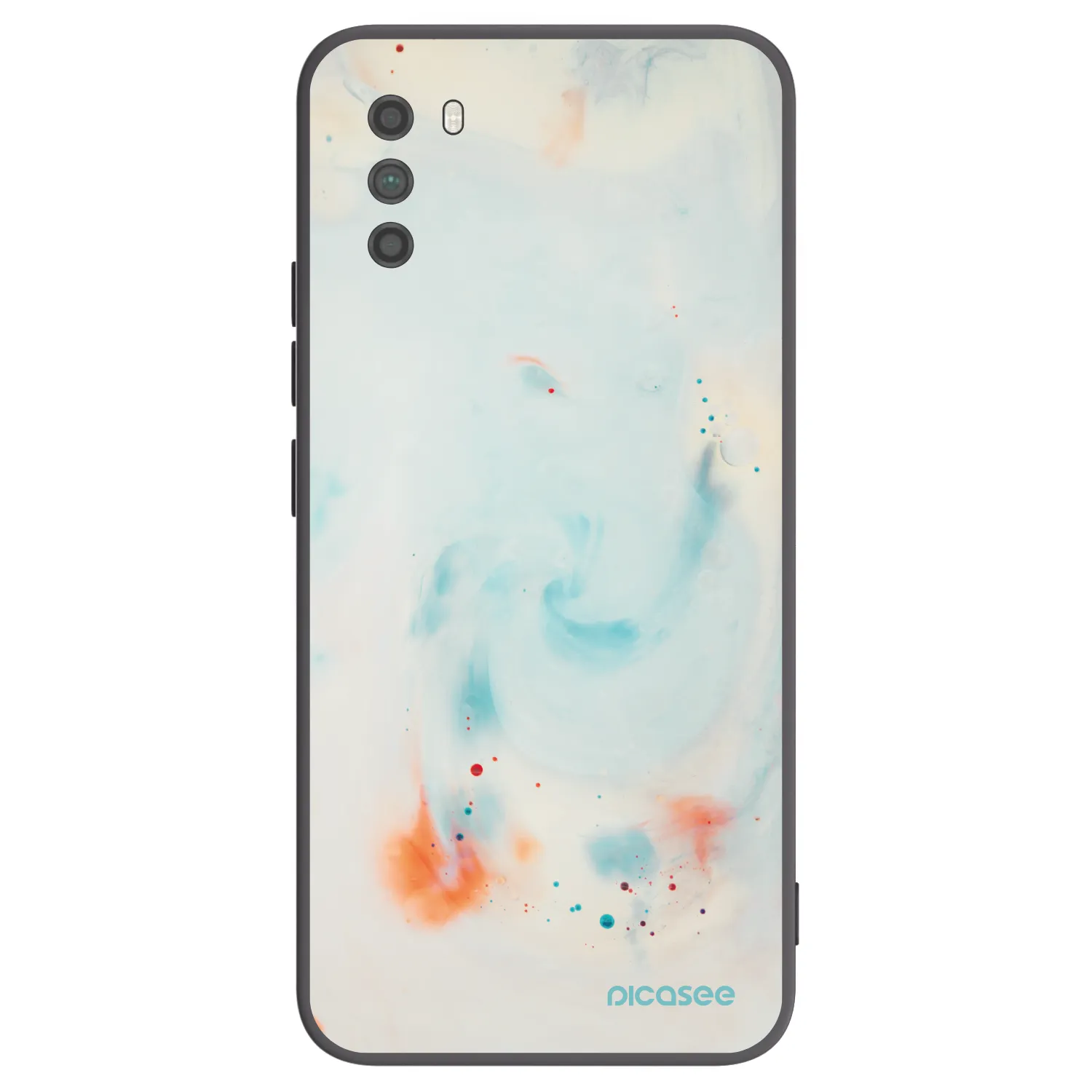 Picasee Μαύρη θήκη σιλικόνης για Xiaomi Poco M3 - Splash