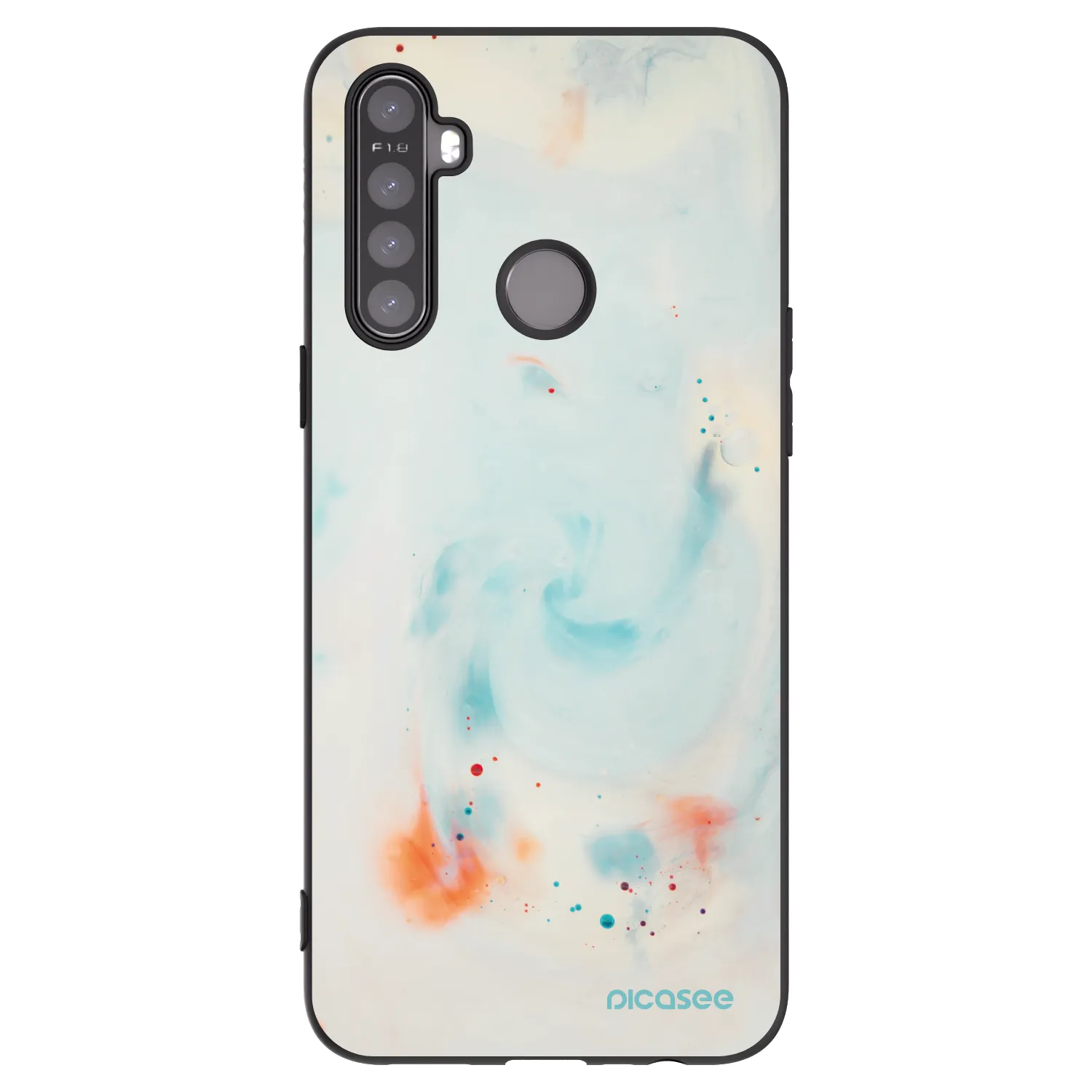 Picasee Μαύρη θήκη σιλικόνης για Realme 6i - Splash