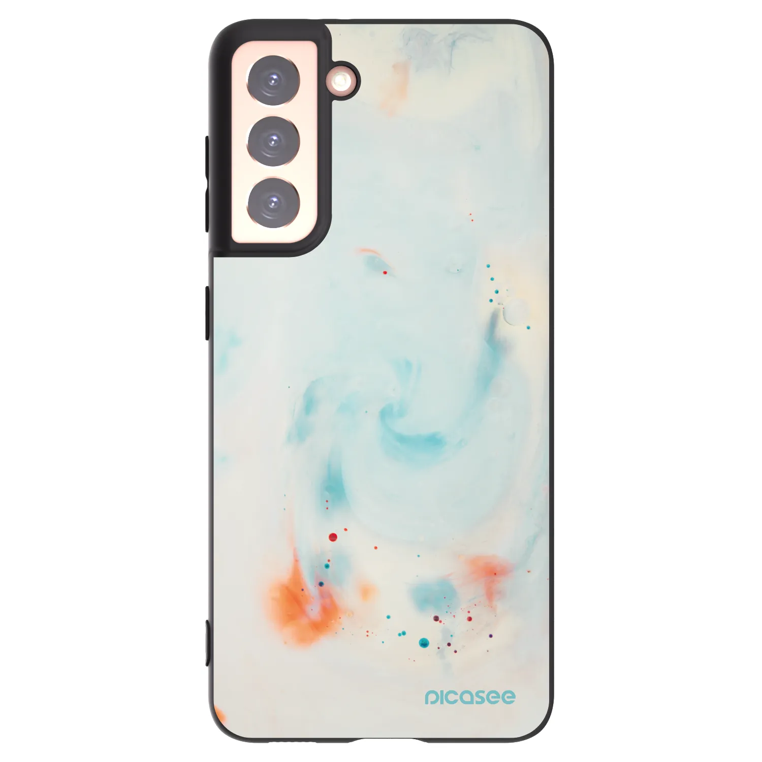 Picasee Μαύρη θήκη σιλικόνης για Samsung Galaxy S21 5G G991B - Splash