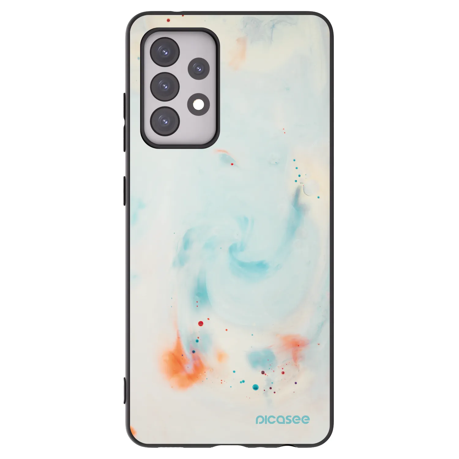 Picasee Μαύρη θήκη σιλικόνης για Samsung Galaxy A52 5G A525F - Splash