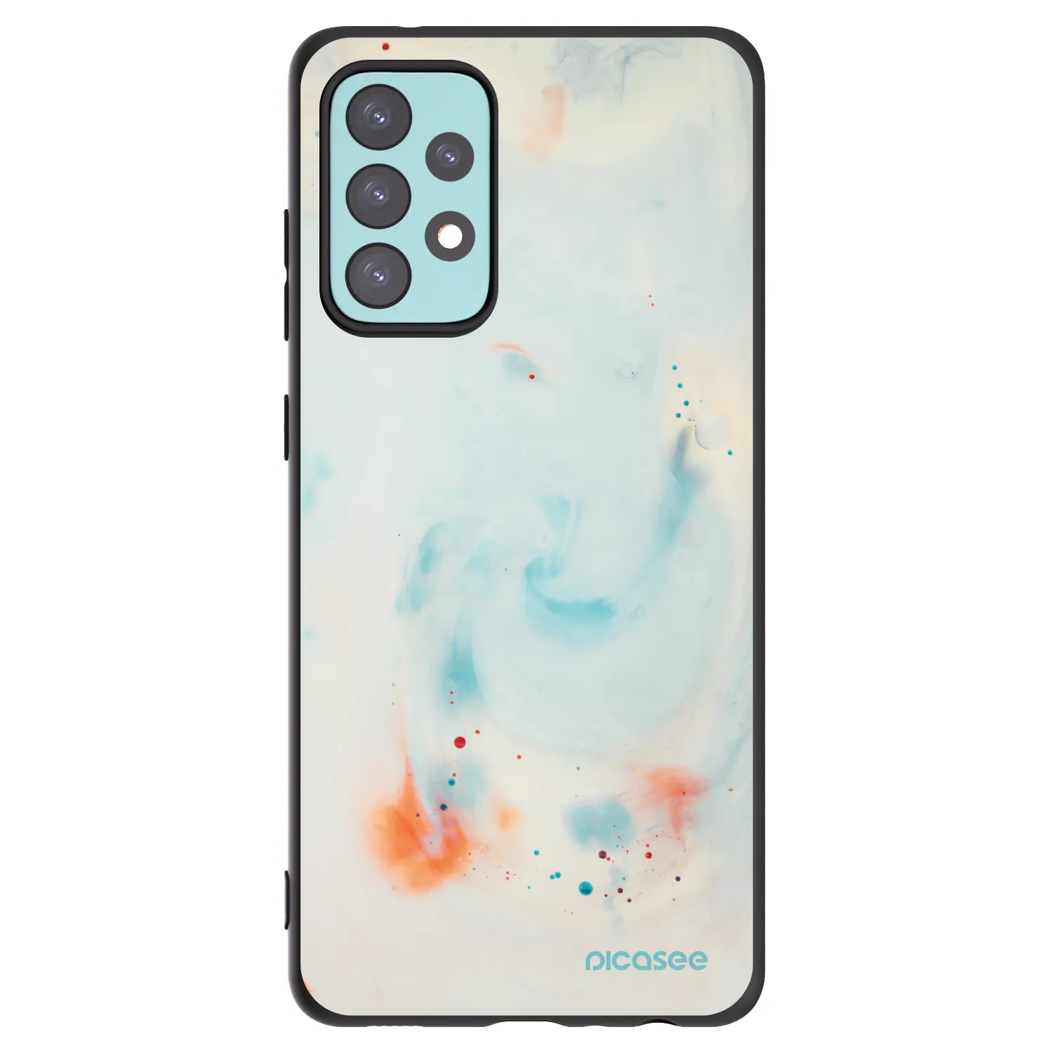 Picasee Μαύρη θήκη σιλικόνης για Samsung Galaxy A72 A725F - Splash