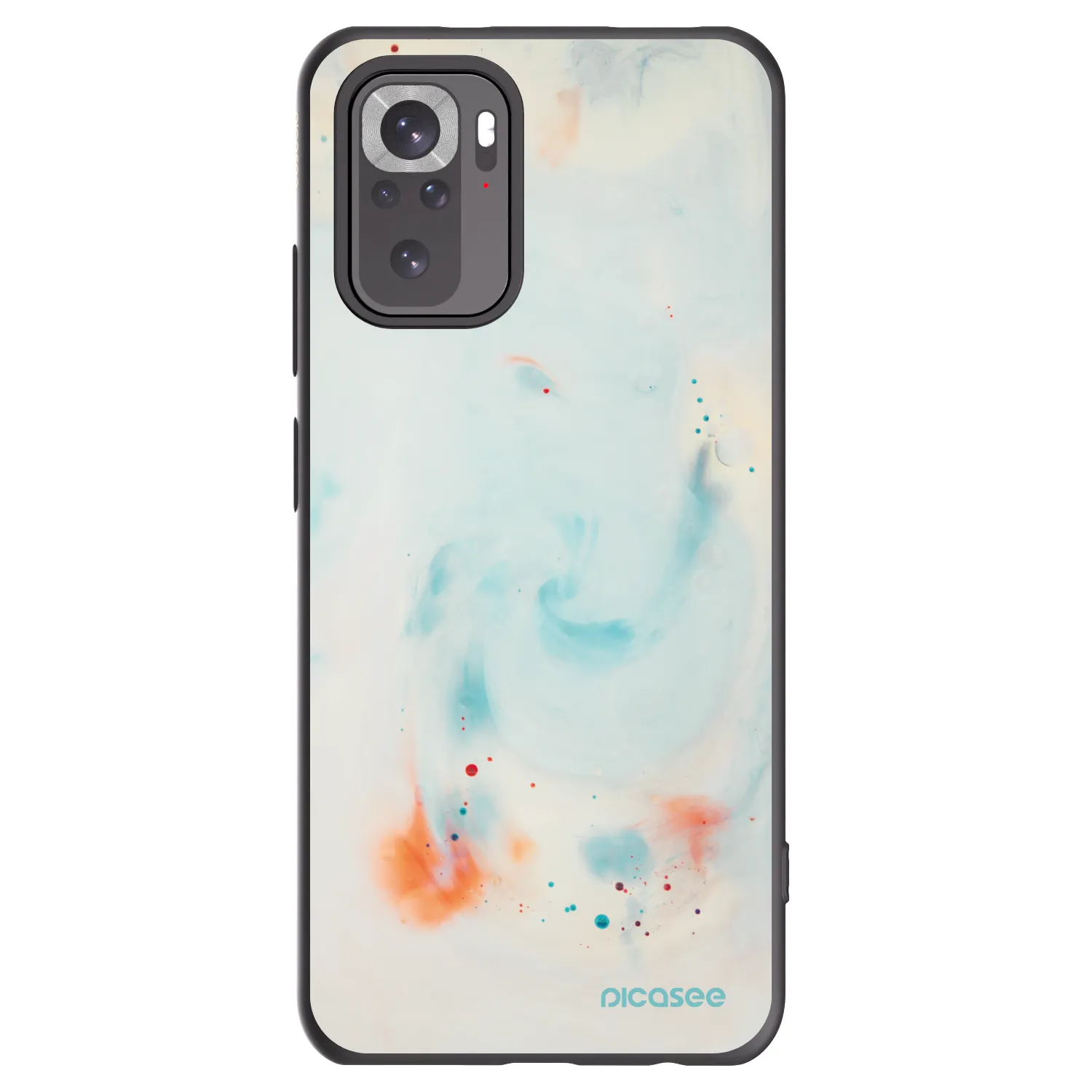 Picasee Μαύρη θήκη σιλικόνης για Xiaomi Redmi Note 10S - Splash