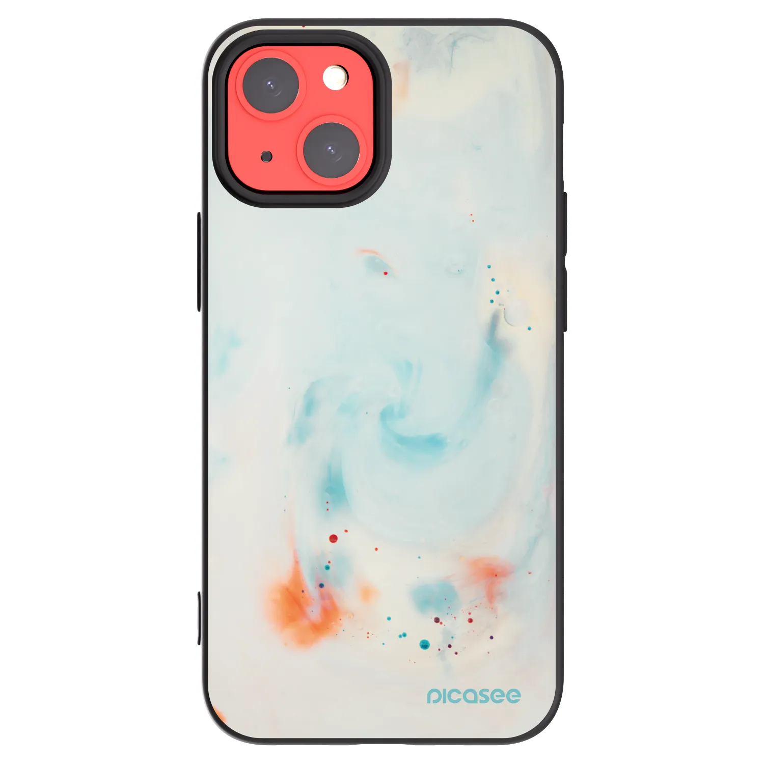 Picasee Μαύρη θήκη σιλικόνης για Apple iPhone 13 mini - Splash