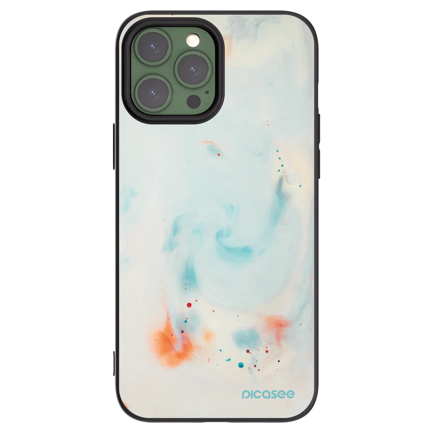 Picasee Μαύρη θήκη σιλικόνης για Apple iPhone 13 Pro Max - Splash
