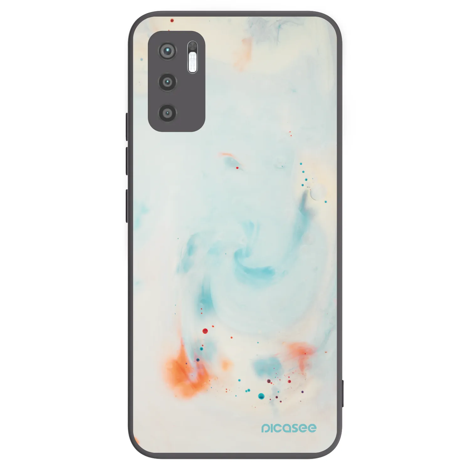 Picasee Μαύρη θήκη σιλικόνης για Xiaomi Redmi Note 10 5G - Splash