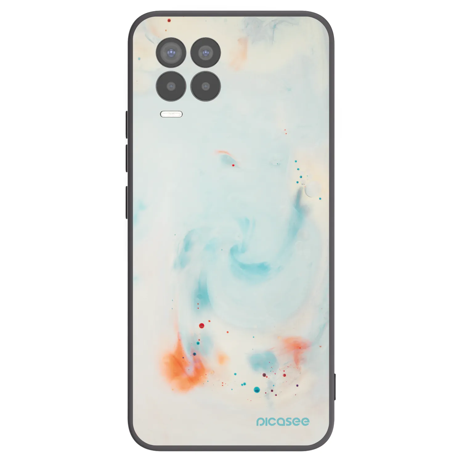 Picasee Μαύρη θήκη σιλικόνης για Realme 8 4G - Splash
