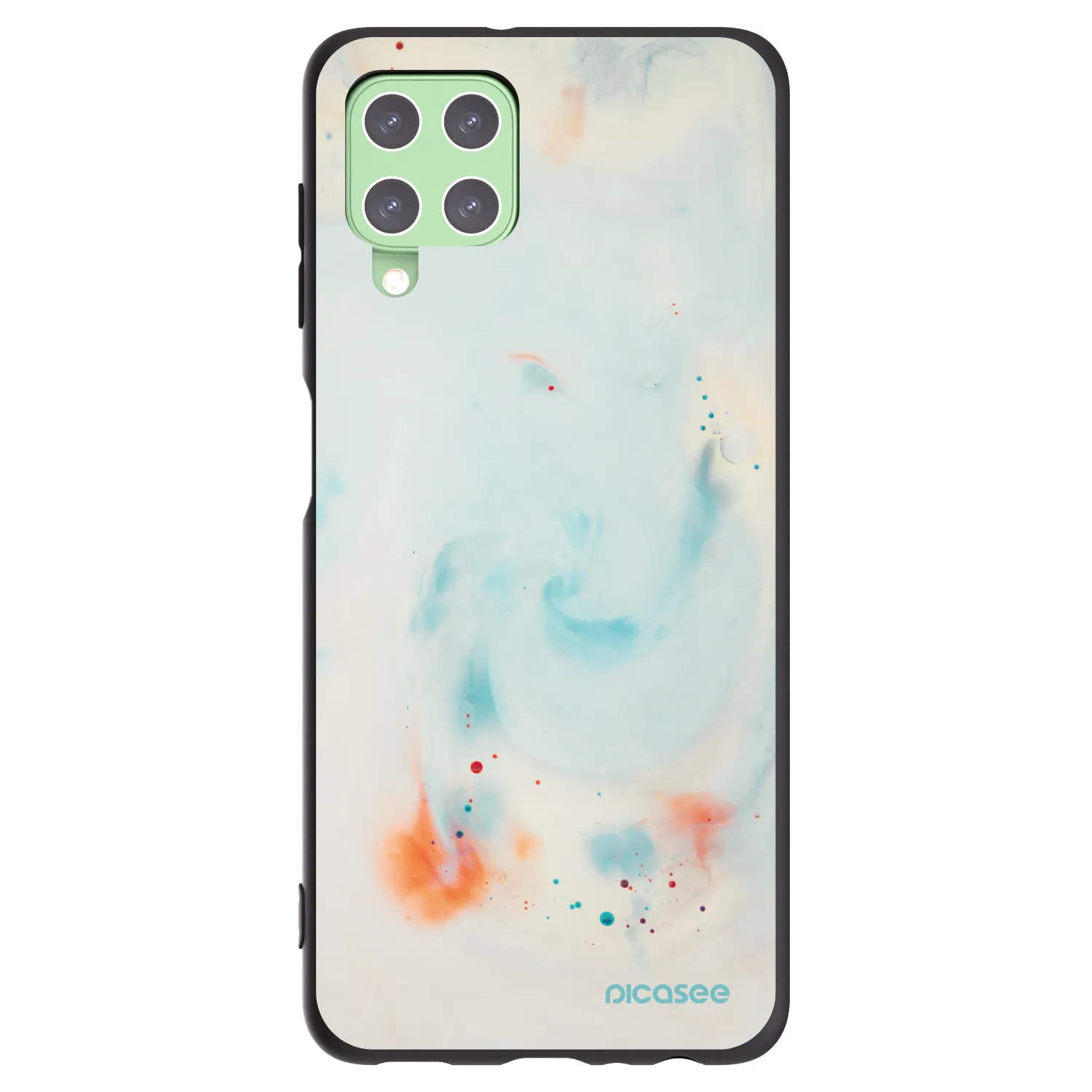 Picasee Μαύρη θήκη σιλικόνης για Samsung Galaxy A22 A225F 4G - Splash