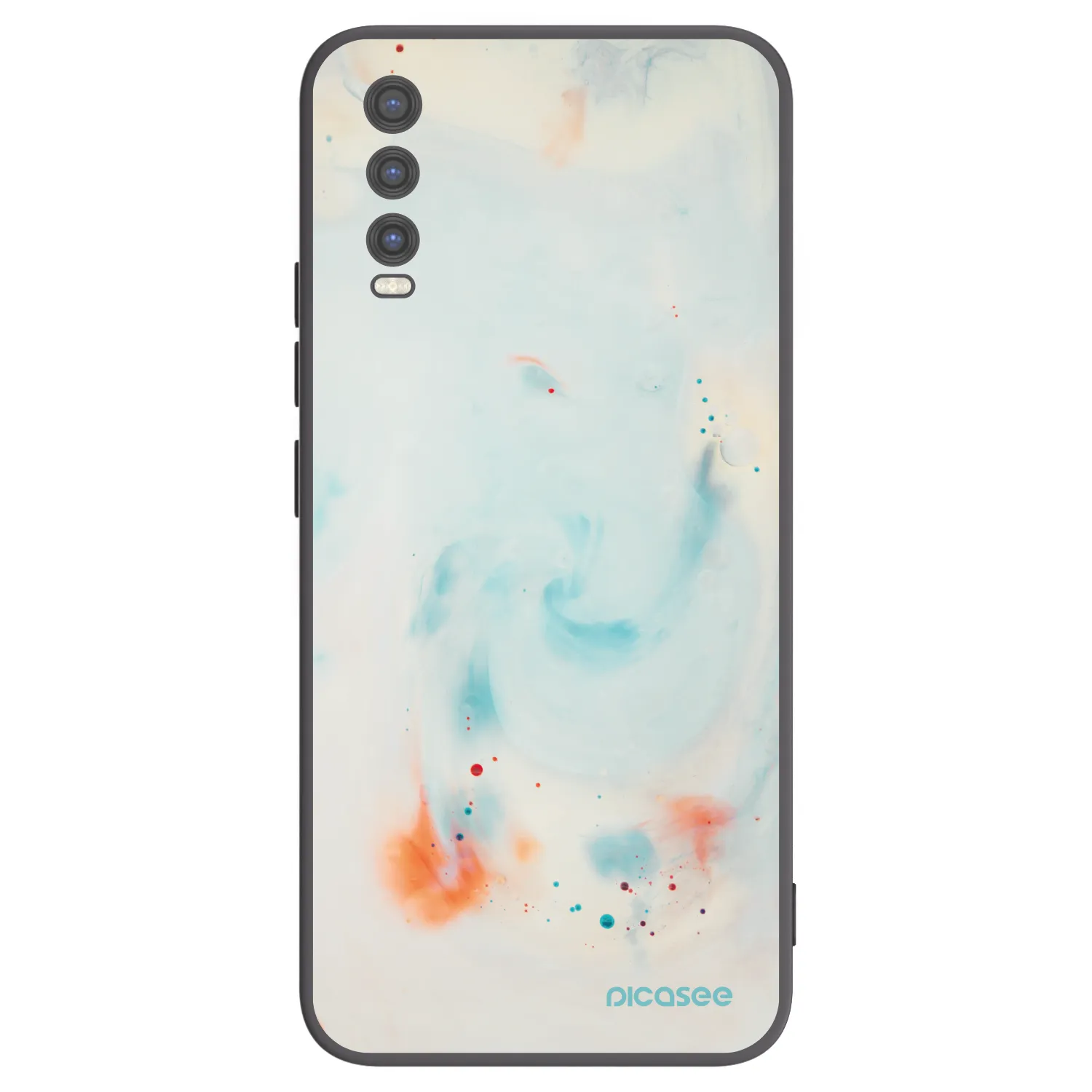 Picasee Μαύρη θήκη σιλικόνης για Vivo Y20s - Splash