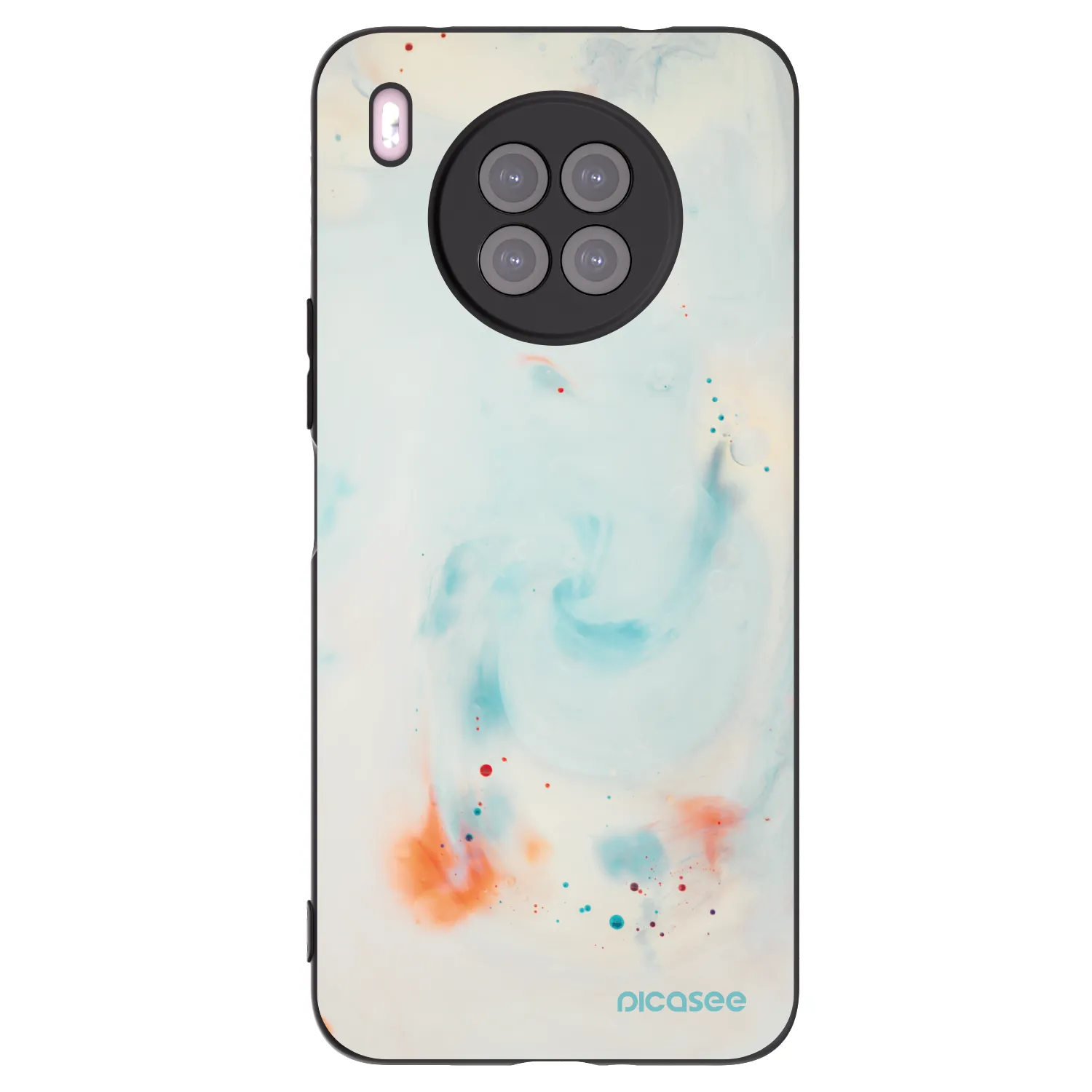 Picasee Μαύρη θήκη σιλικόνης για Huawei Nova 8i - Splash