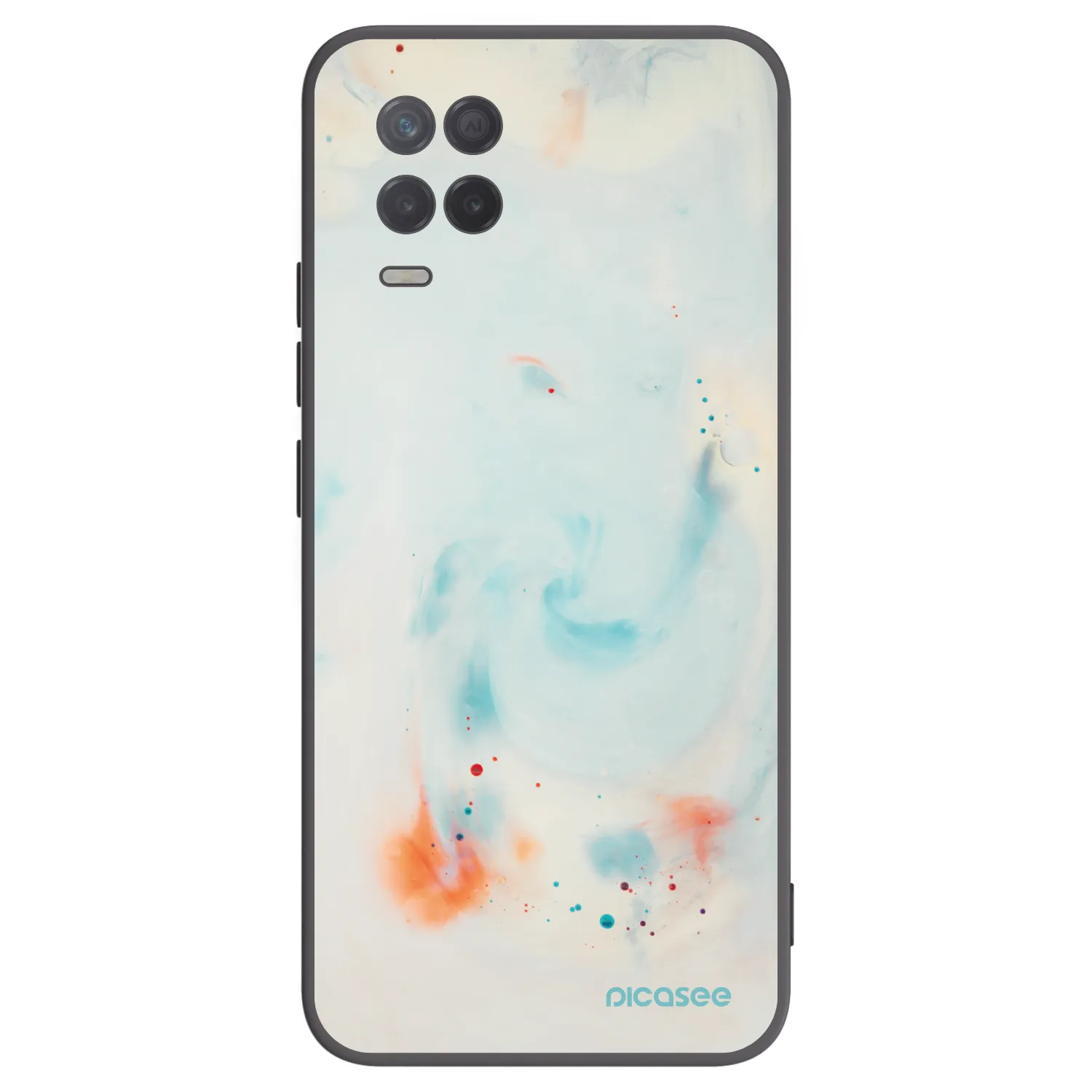 Picasee Μαύρη θήκη σιλικόνης για Realme 8 5G - Splash