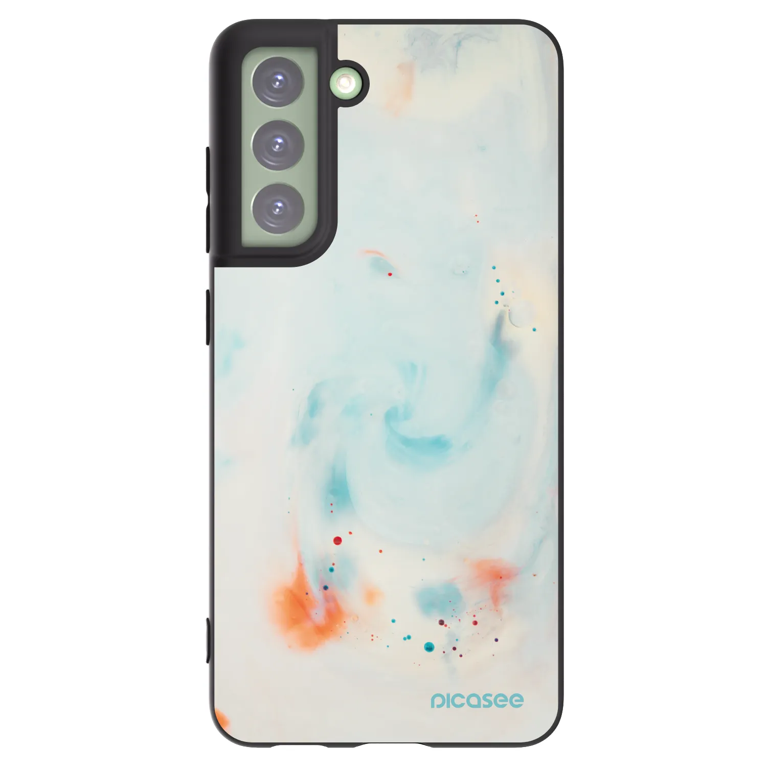 Picasee Μαύρη θήκη σιλικόνης για Samsung Galaxy S21 FE 5G - Splash