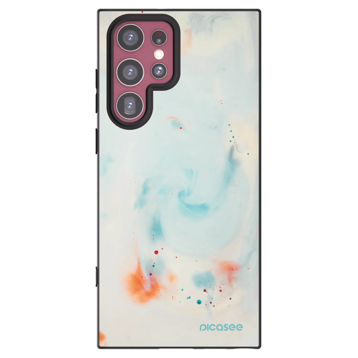 Picasee Μαύρη θήκη σιλικόνης για Samsung Galaxy S22 Ultra 5G - Splash