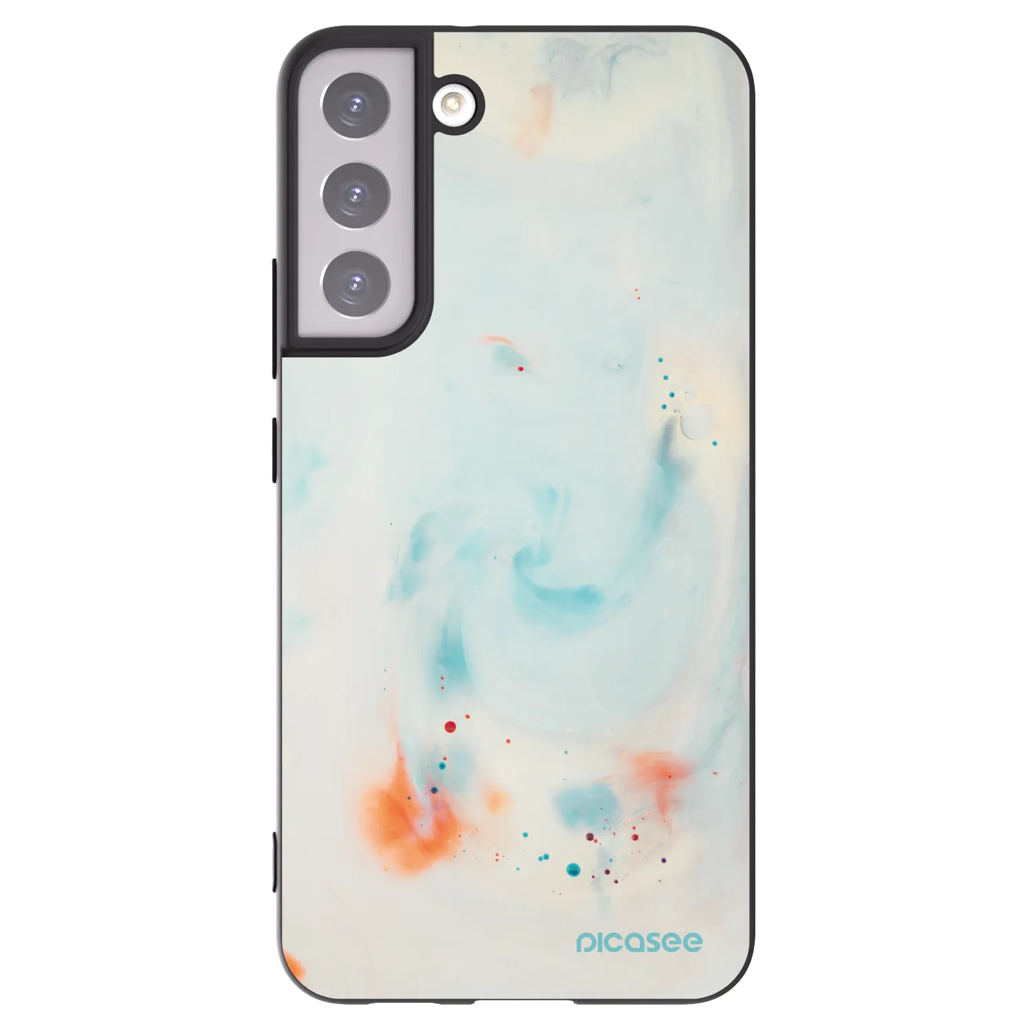 Picasee Μαύρη θήκη σιλικόνης για Samsung Galaxy S22+ 5G - Splash