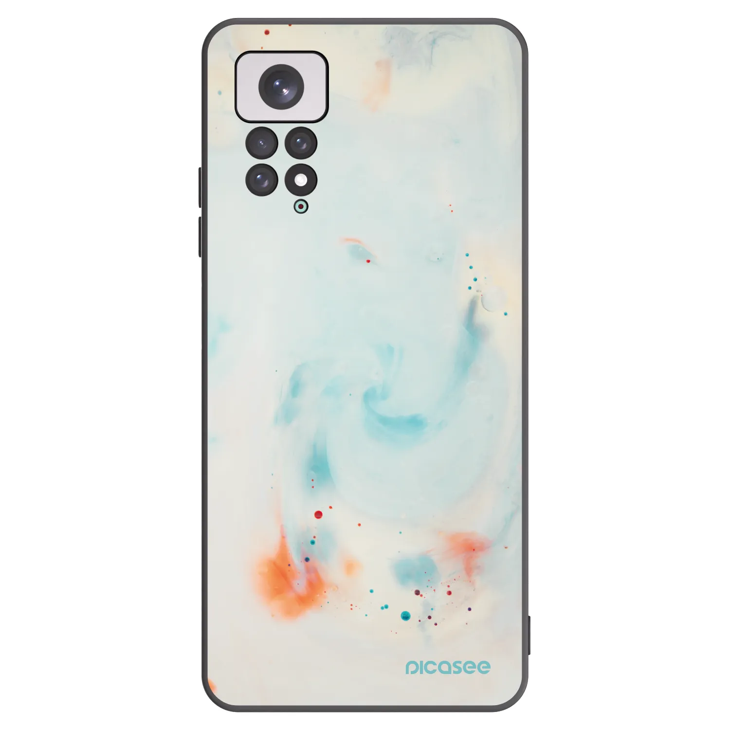 Picasee Μαύρη θήκη σιλικόνης για Xiaomi Redmi Note 11 - Splash