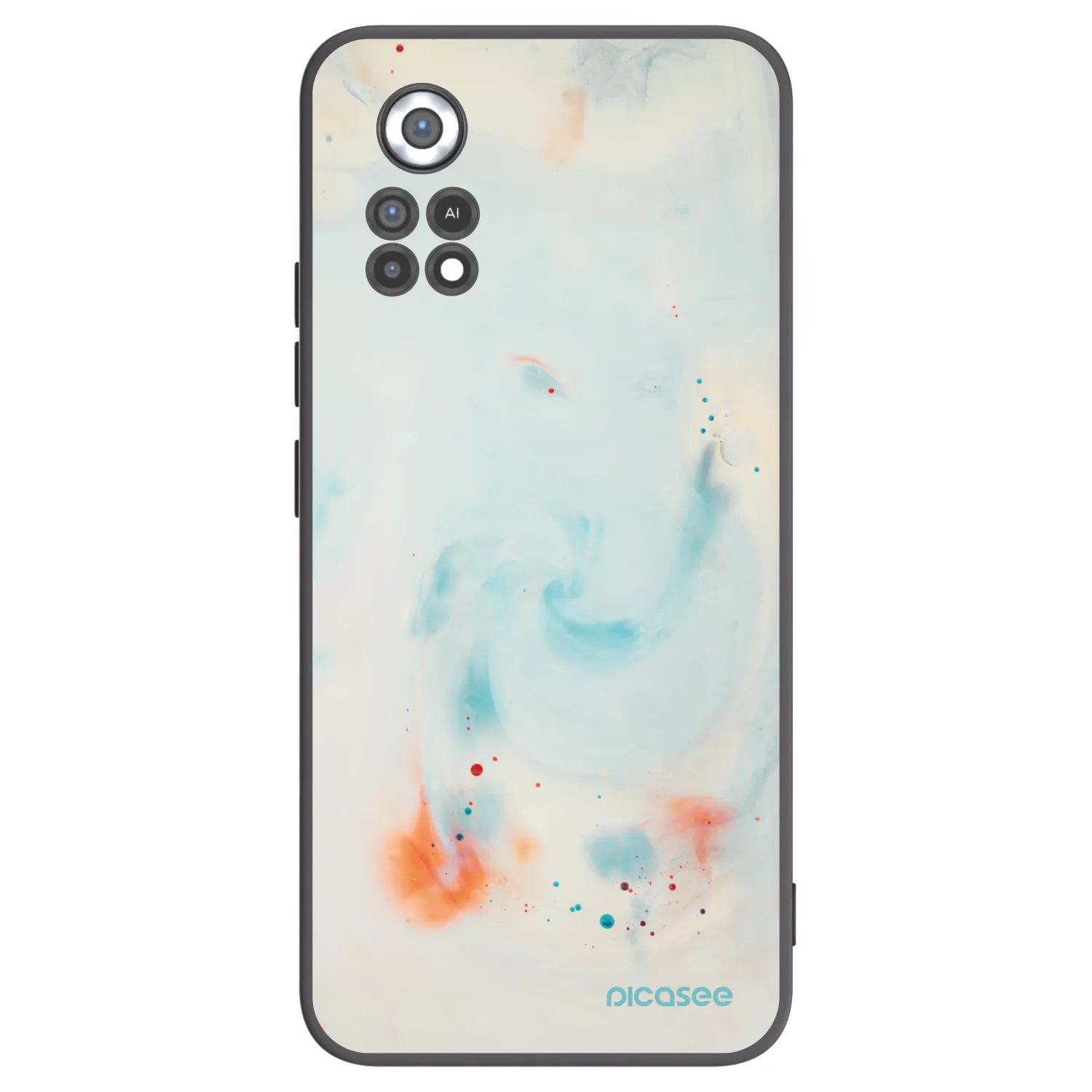 Picasee Μαύρη θήκη σιλικόνης για Xiaomi Poco X4 Pro 5G - Splash