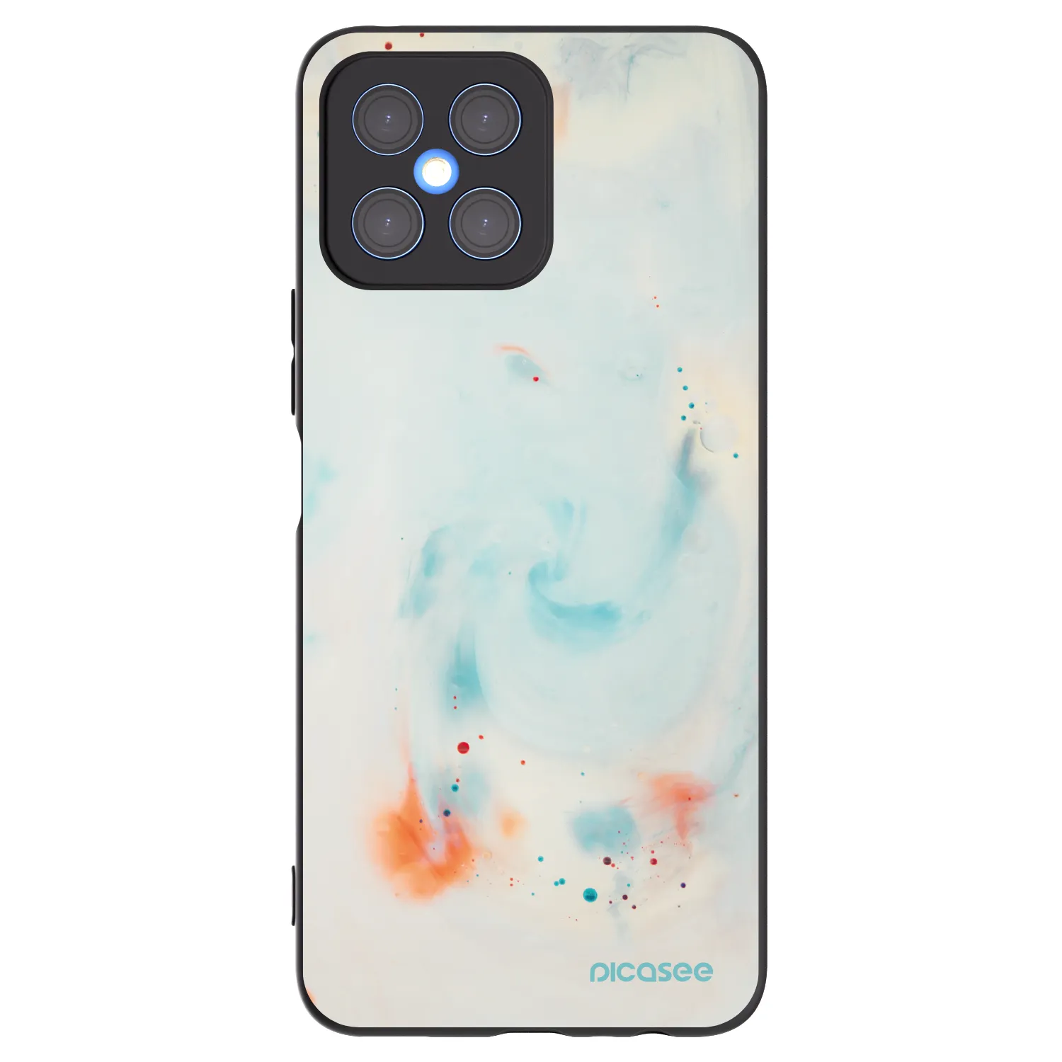 Picasee Μαύρη θήκη σιλικόνης για Honor X8 4G - Splash