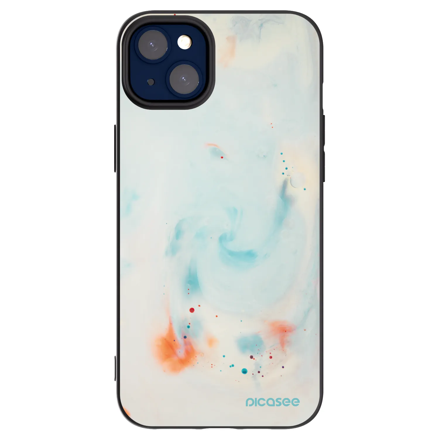 Picasee Μαύρη θήκη σιλικόνης για Apple iPhone 14 Plus - Splash