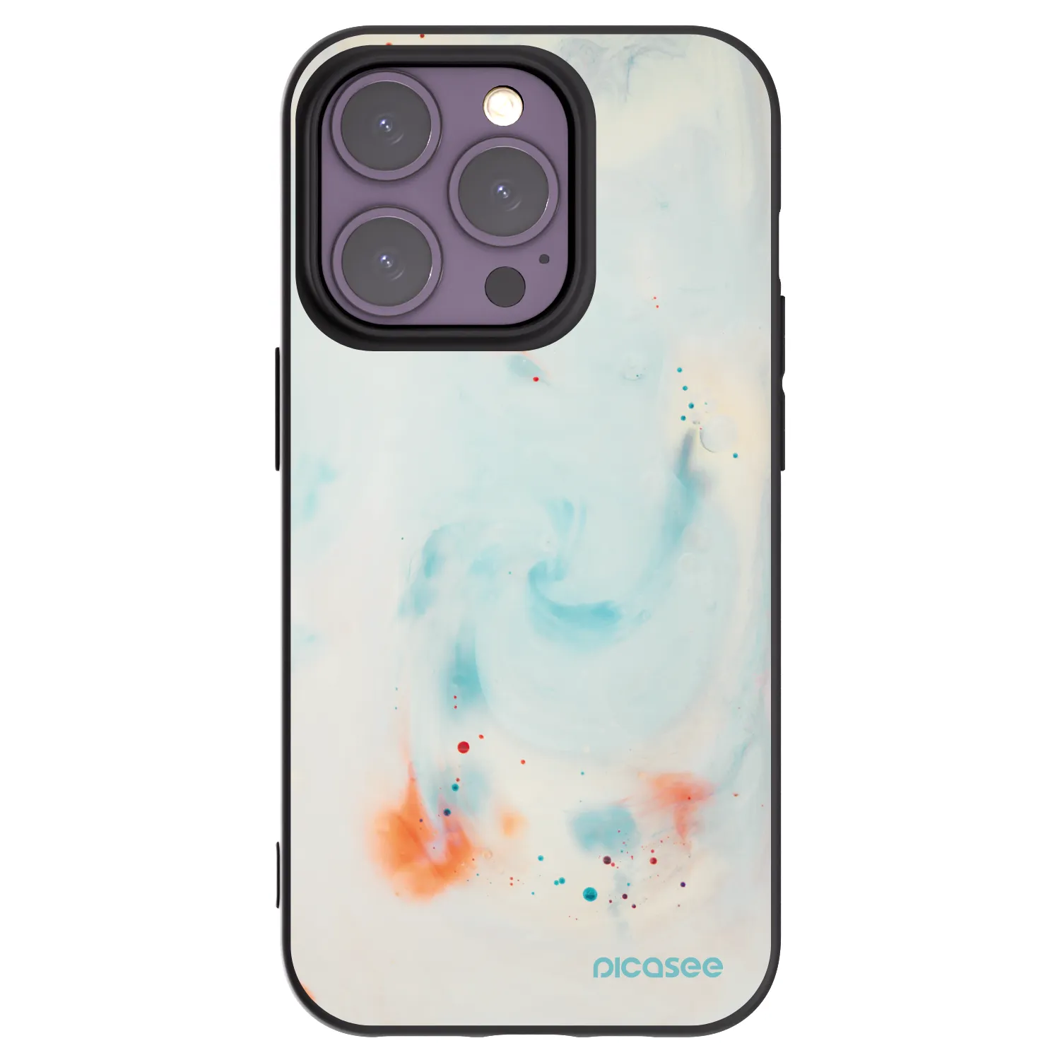 Picasee Μαύρη θήκη σιλικόνης για Apple iPhone 14 Pro - Splash