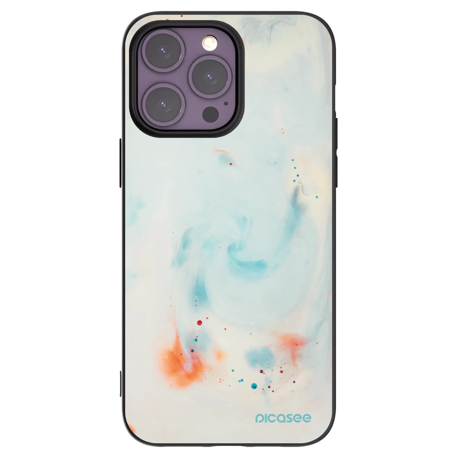 Picasee Μαύρη θήκη σιλικόνης για Apple iPhone 14 Pro Max - Splash