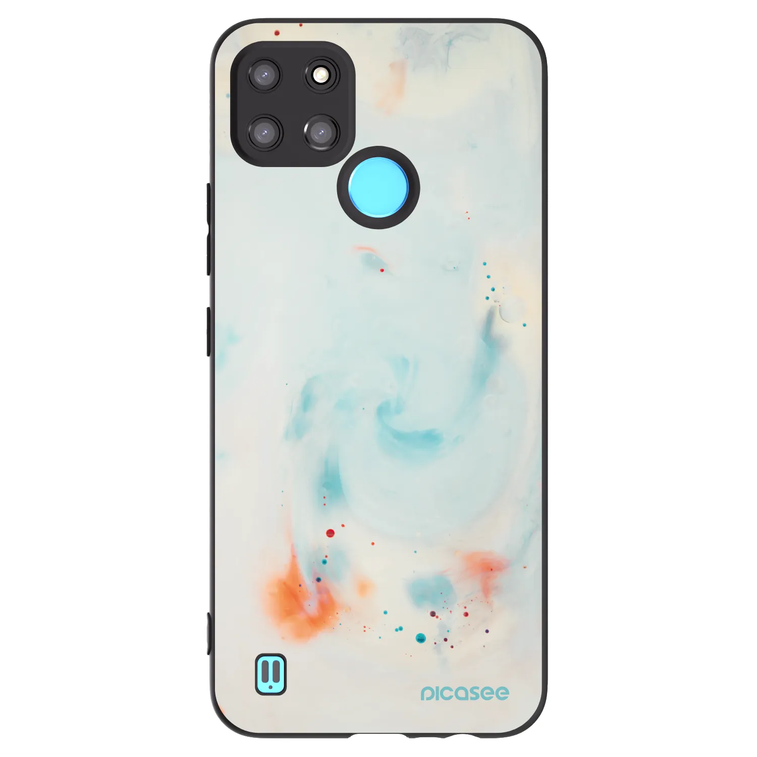 Picasee Μαύρη θήκη σιλικόνης για Realme C21Y - Splash