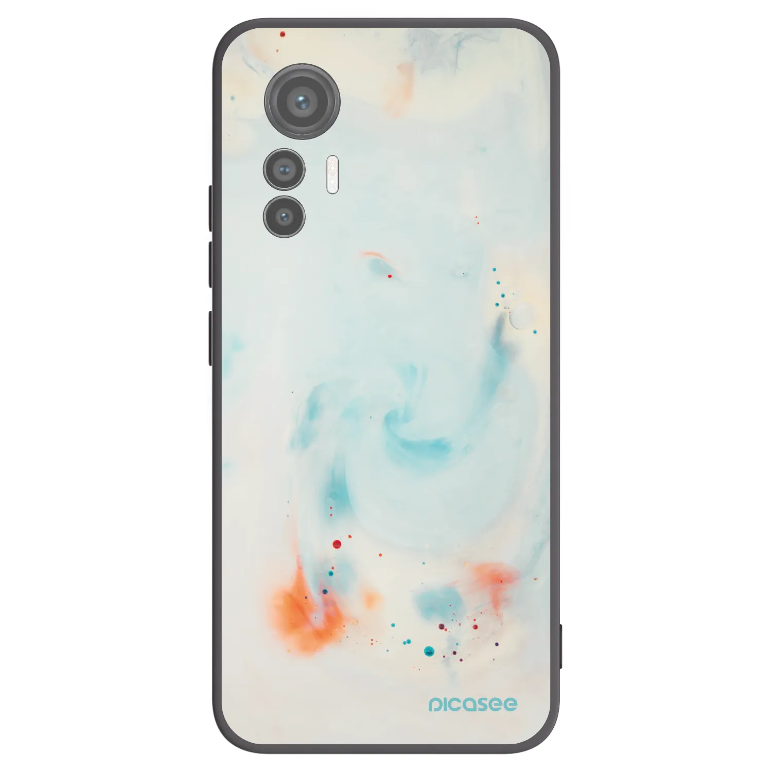 Picasee Μαύρη θήκη σιλικόνης για Xiaomi 12 Lite - Splash