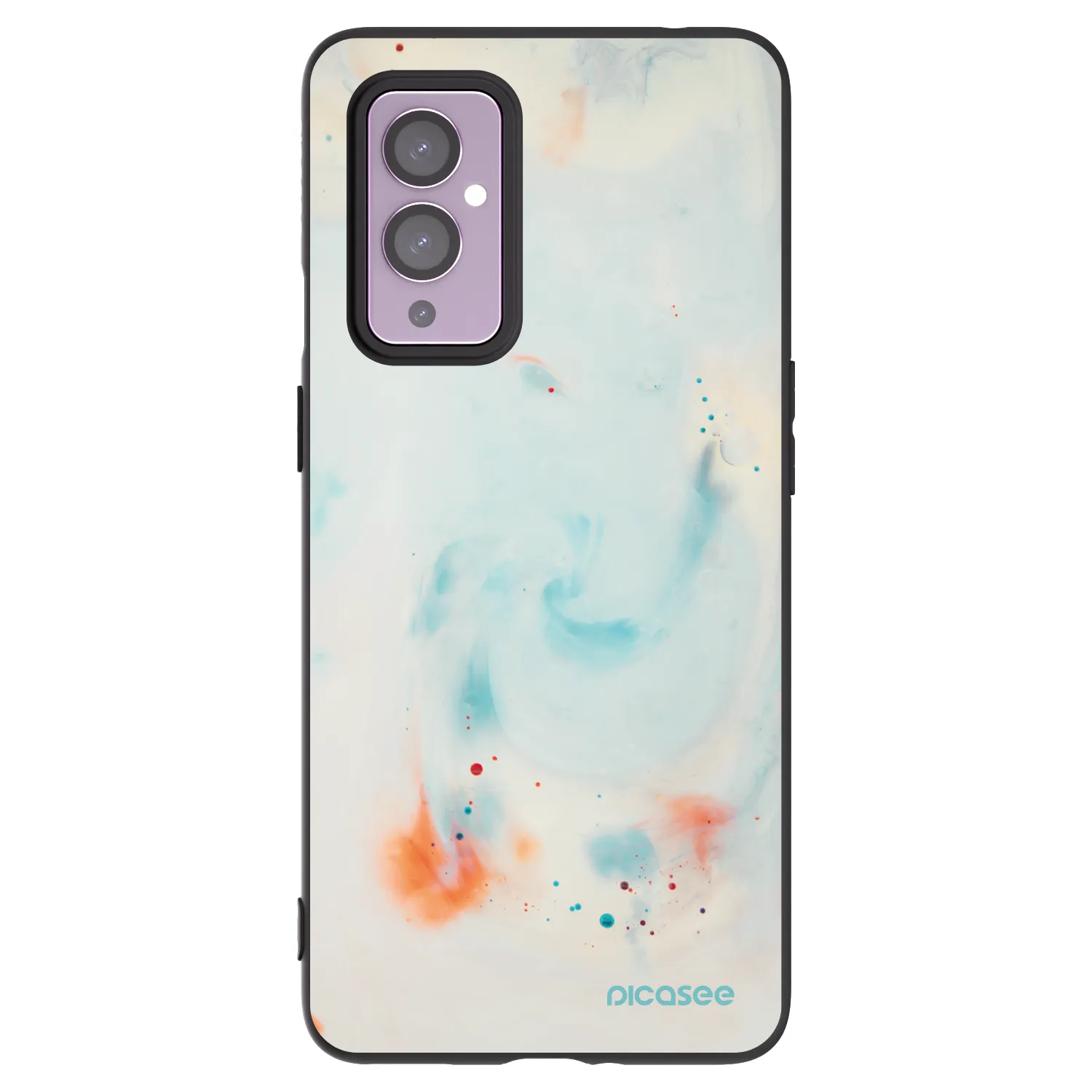 Picasee Μαύρη θήκη σιλικόνης για OnePlus 9 - Splash