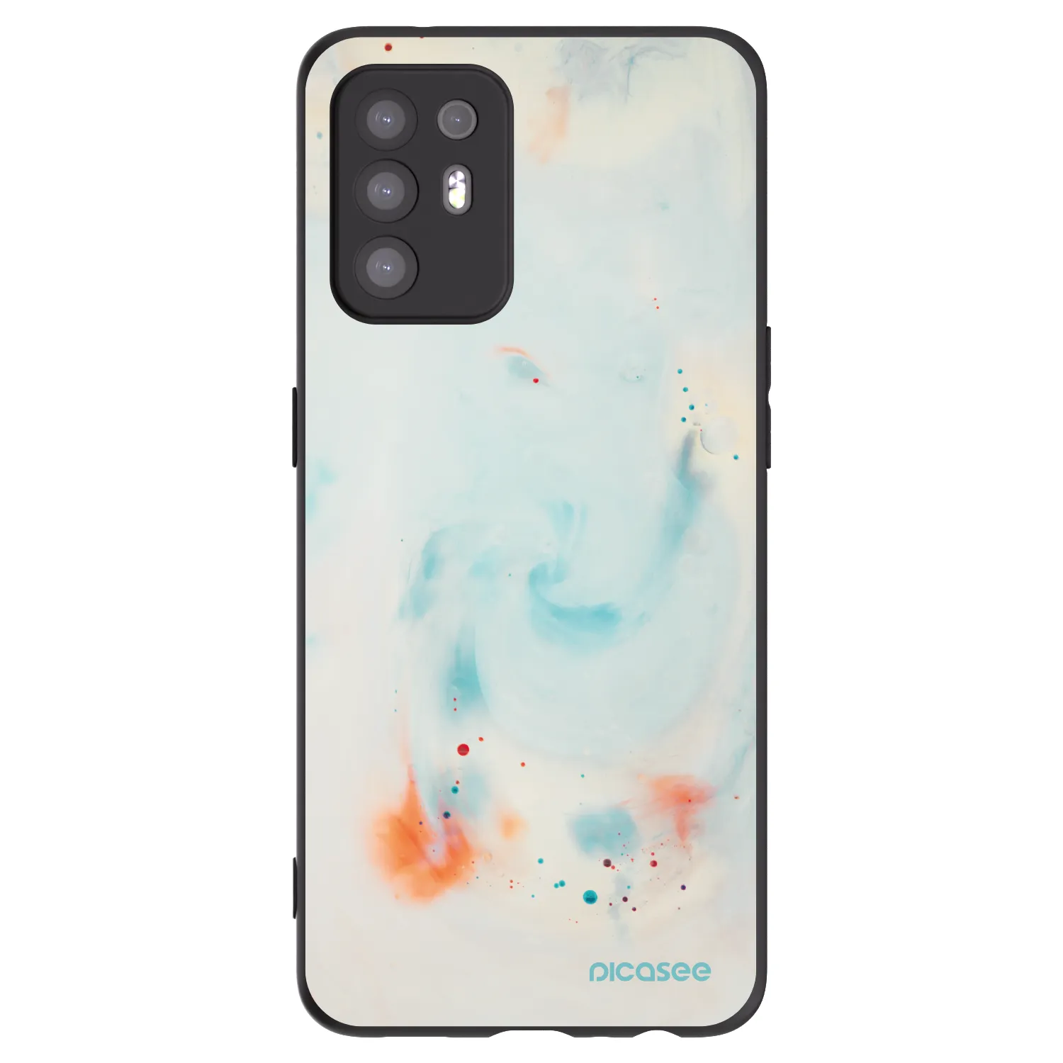 Picasee Μαύρη θήκη σιλικόνης για OPPO A94 5G - Splash